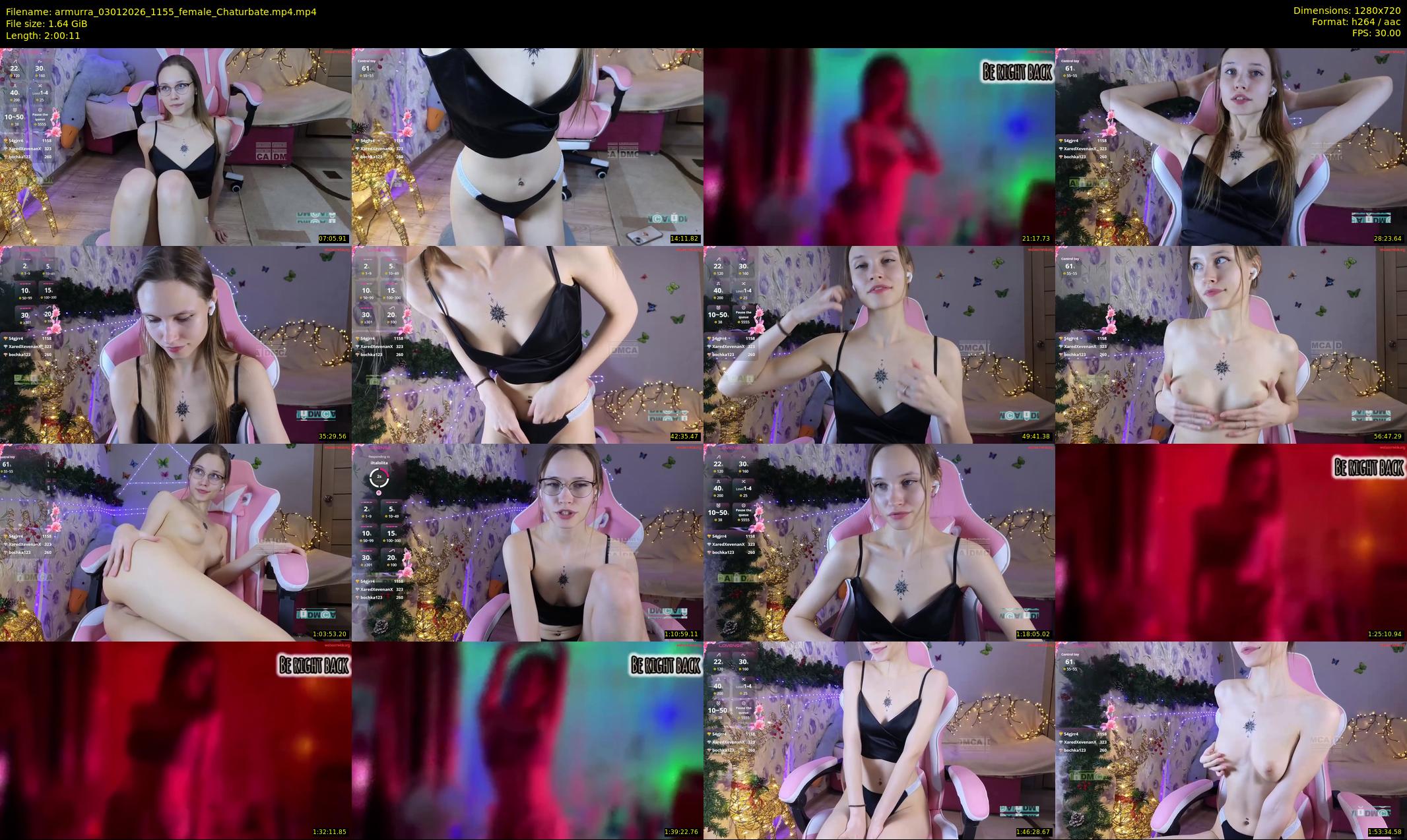 armurra — 121 minute Chaturbate female cam show recording, 720p, Jan 3, 2026