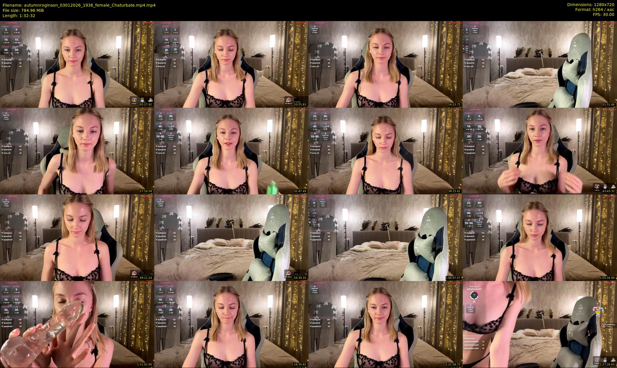 autumnroginson — 93 minute Chaturbate female cam show recording, 720p, Jan 3, 2026
