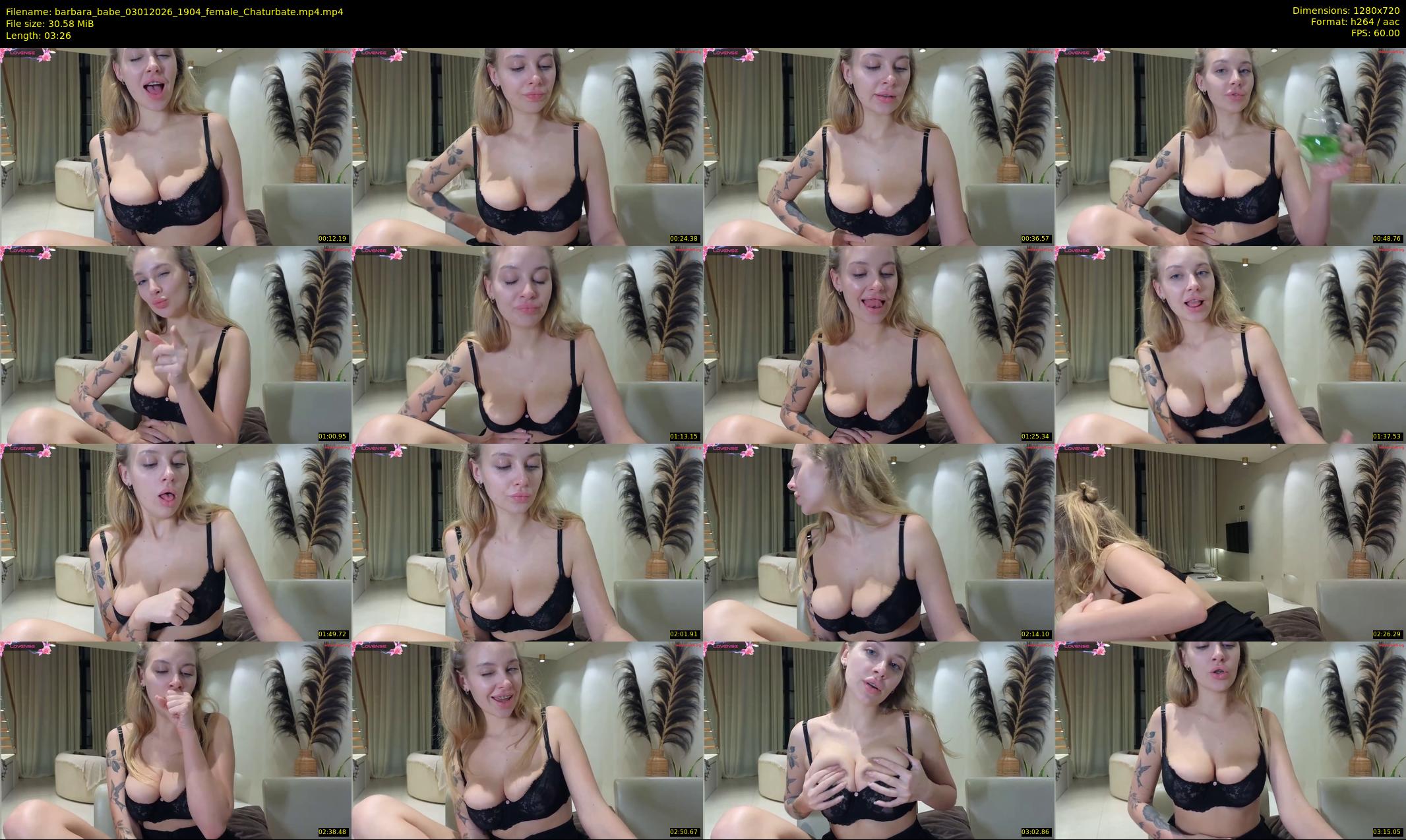barbara_babe — 4 minute Chaturbate female cam show recording, 720p, Jan 3, 2026