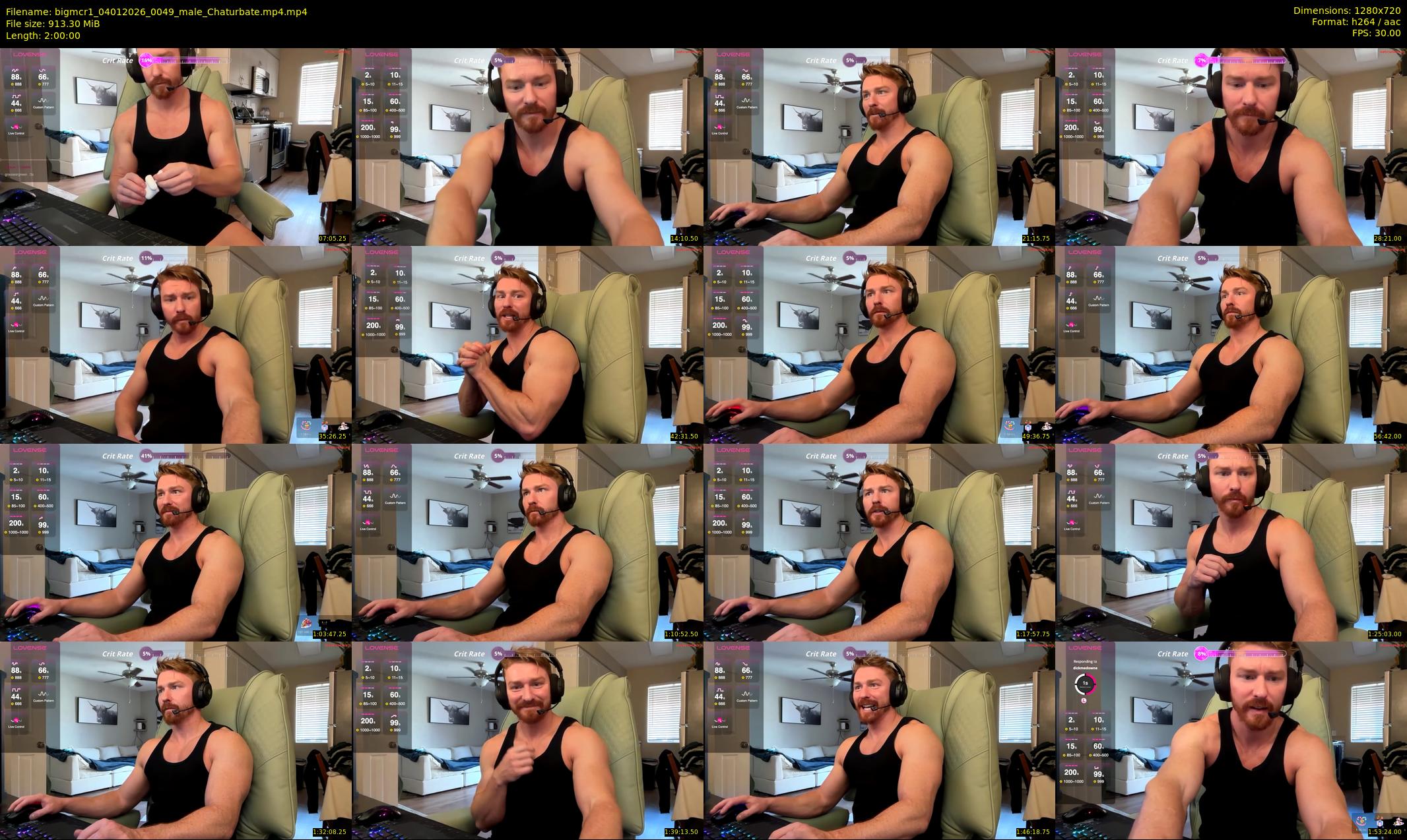 bigmcr1 — 120 minute Chaturbate male cam show recording, 720p, Jan 4, 2026