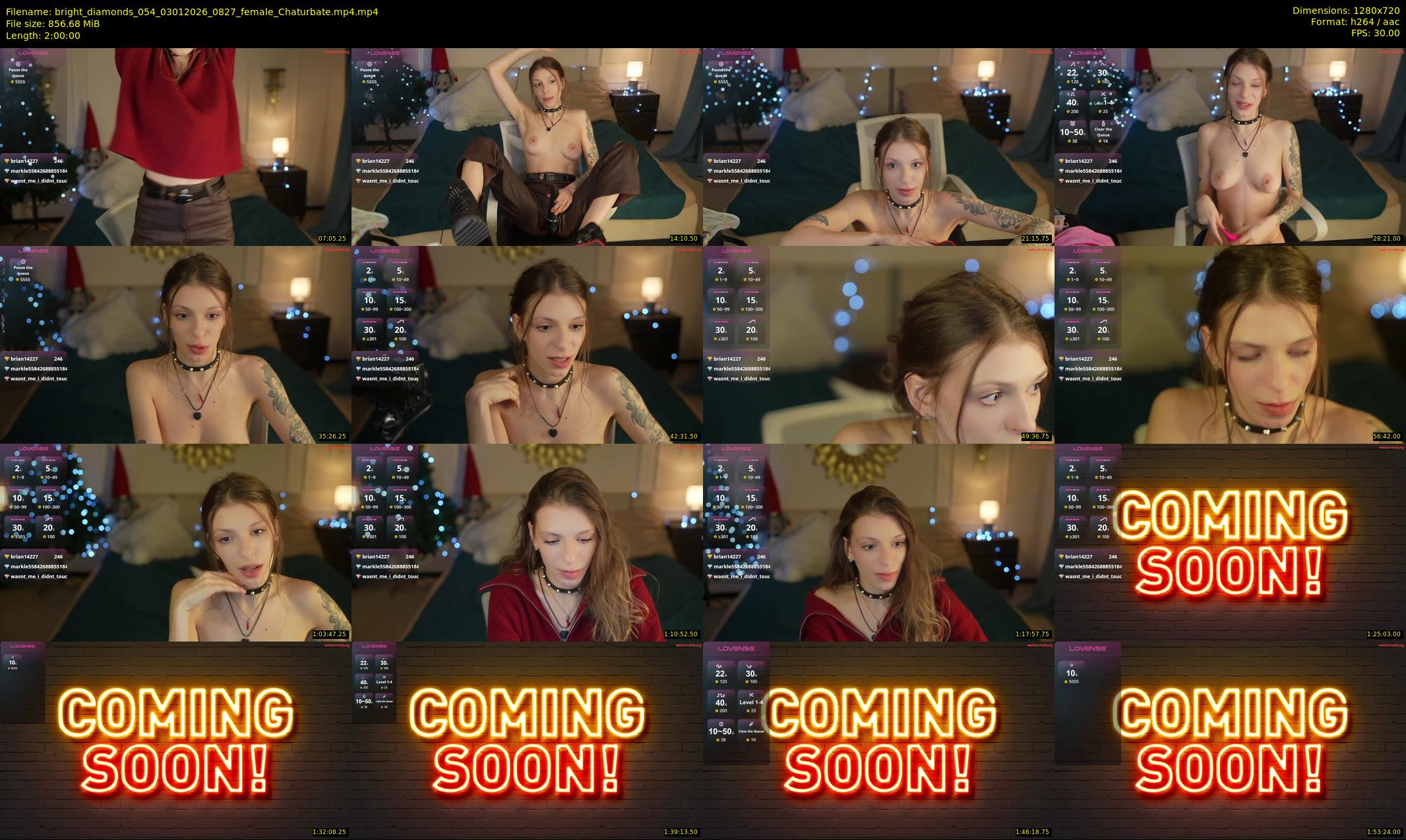 bright_diamonds_054 — 120 minute Chaturbate couple cam show recording, 720p, Jan 3, 2026