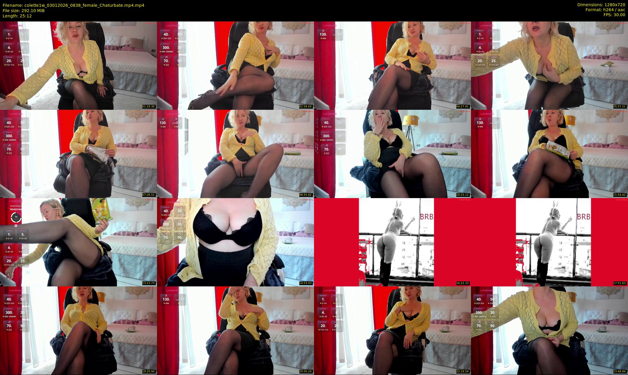 colette1w — 26 minute Chaturbate female cam show recording, 720p, Jan 3, 2026