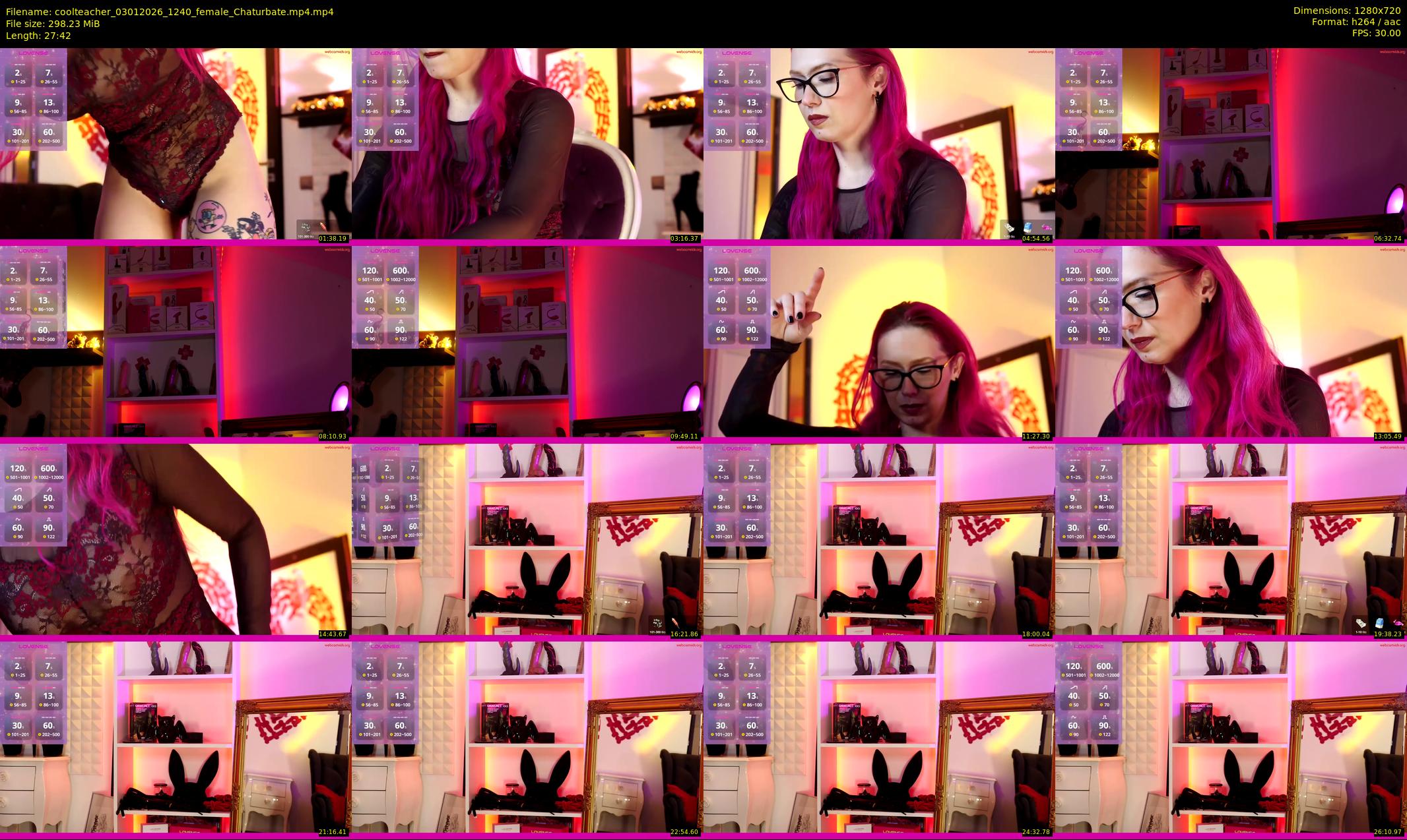 coolteacher — 28 minute Chaturbate female cam show recording, 720p, Jan 3, 2026