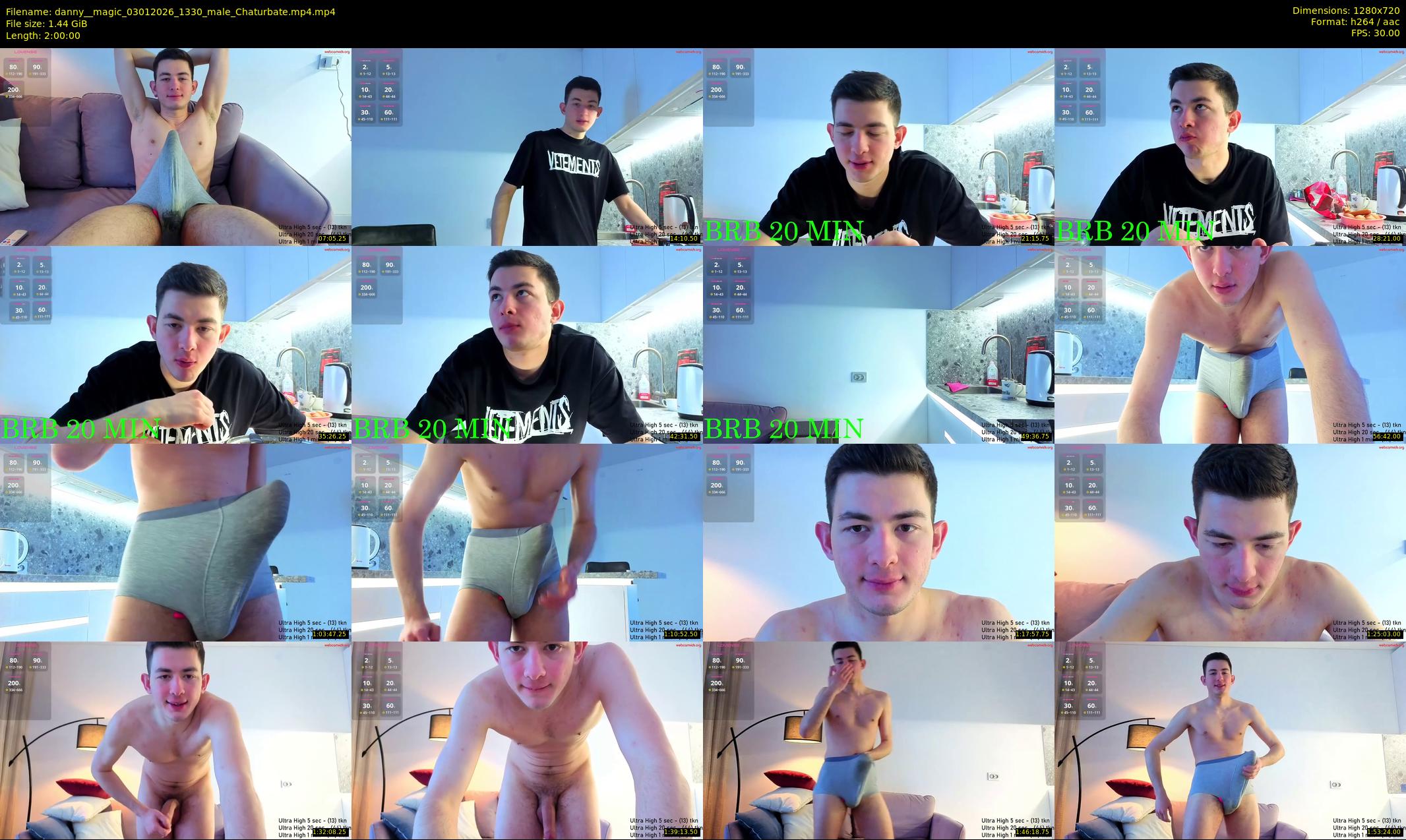 danny__magic — 120 minute Chaturbate male cam show recording, 720p, Jan 3, 2026