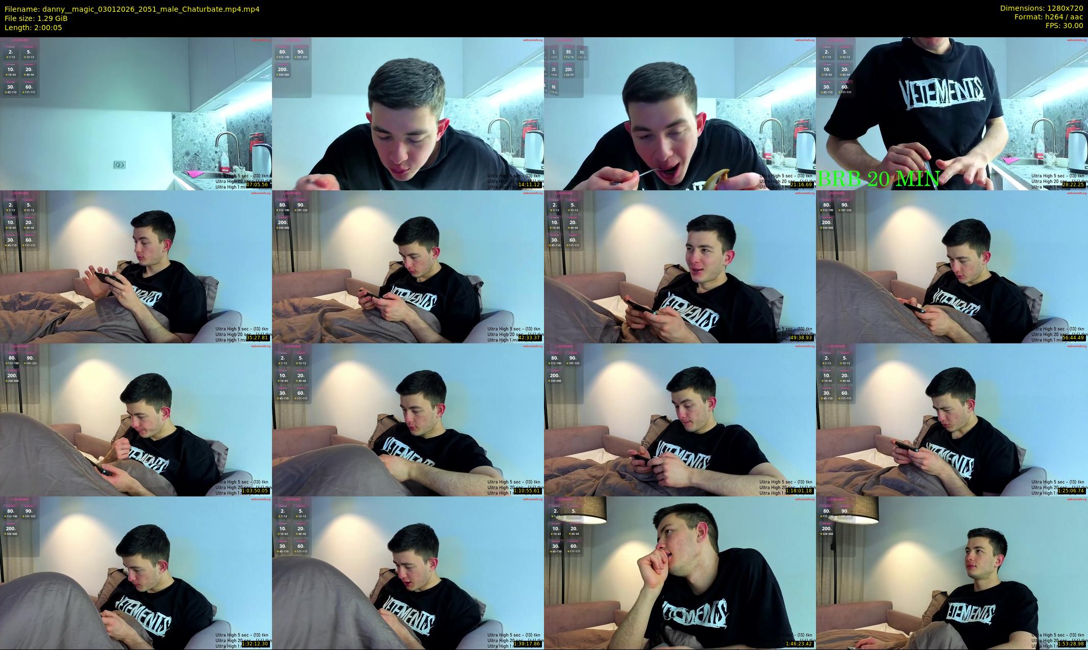danny__magic — 121 minute Chaturbate male cam show recording, 720p, Jan 3, 2026