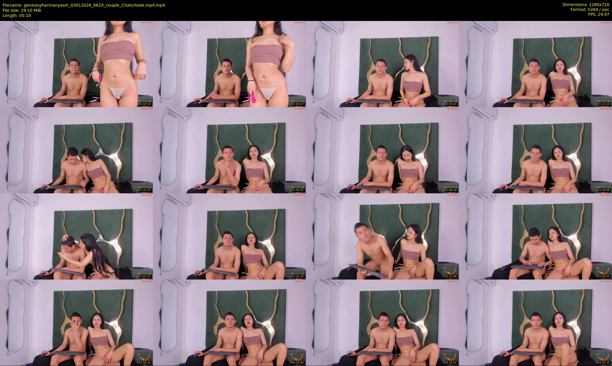 genesisyharmanyasm — 6 minute Chaturbate couple cam show recording, 720p, Jan 3, 2026