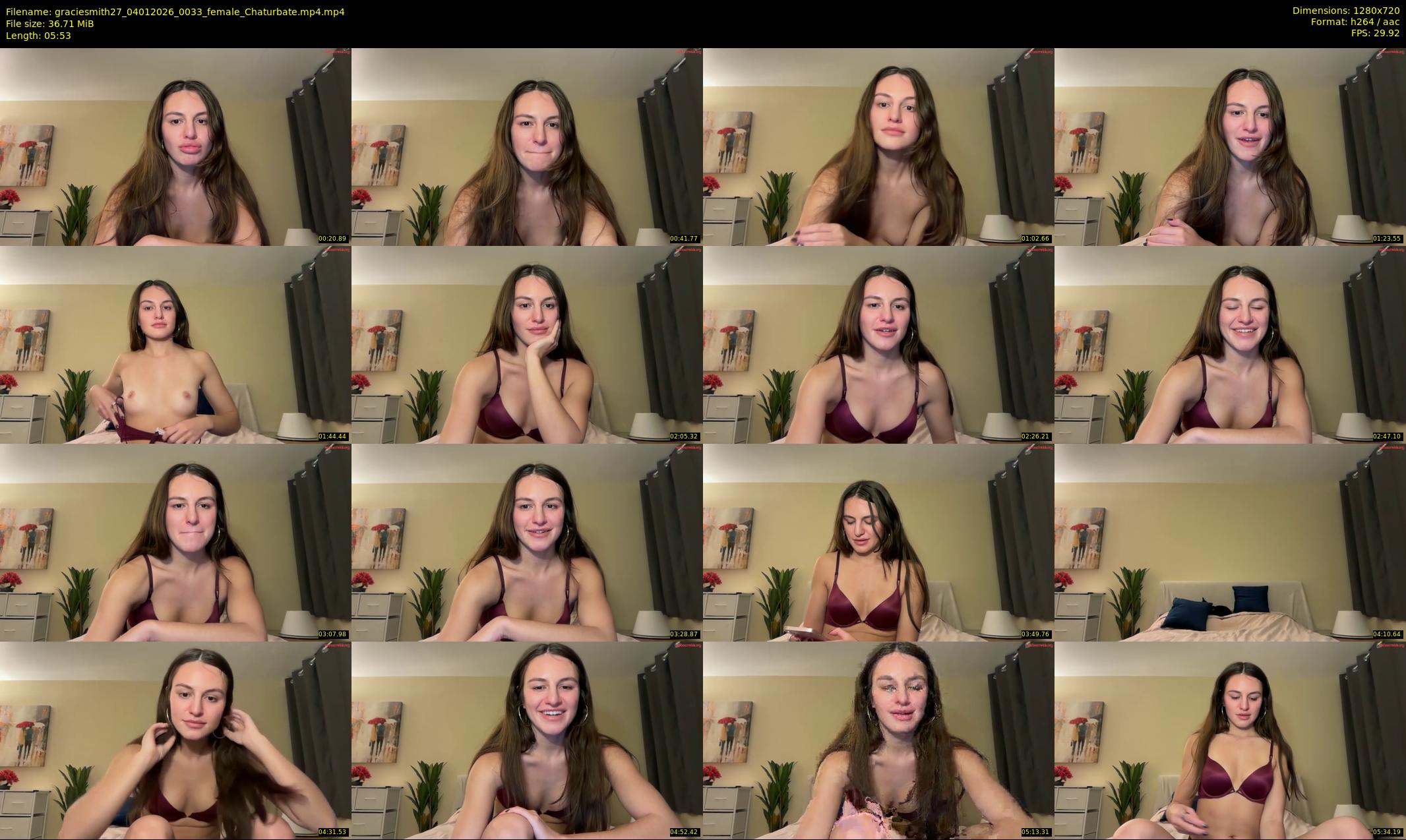 graciesmith27 — 6 minute Chaturbate female cam show recording, 720p, Jan 4, 2026