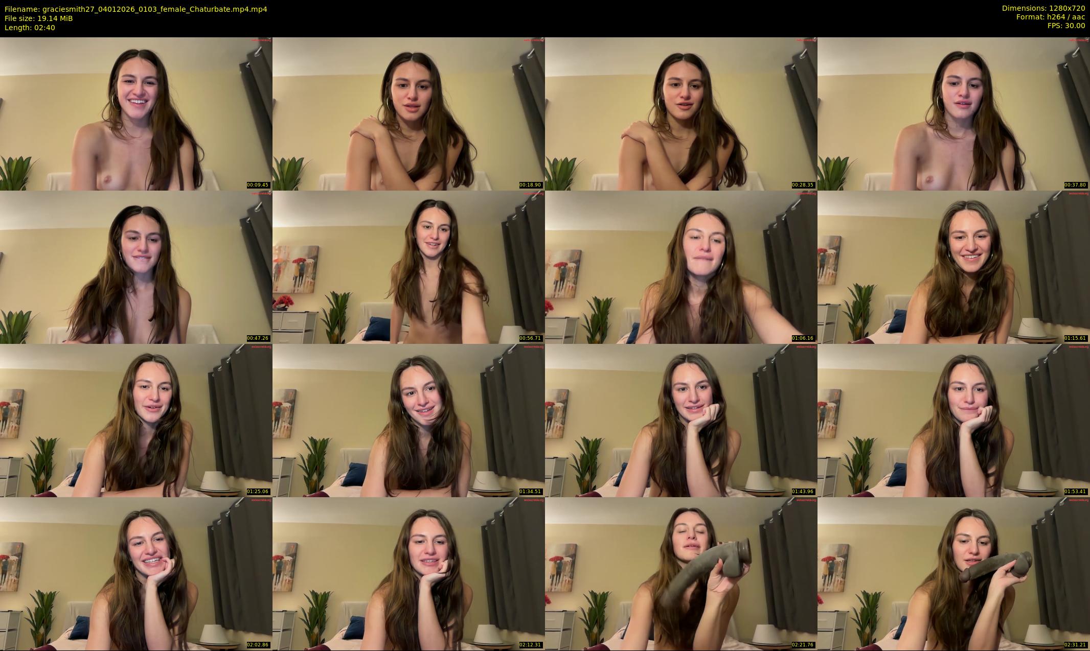 graciesmith27 — 3 minute Chaturbate female cam show recording, 720p, Jan 4, 2026