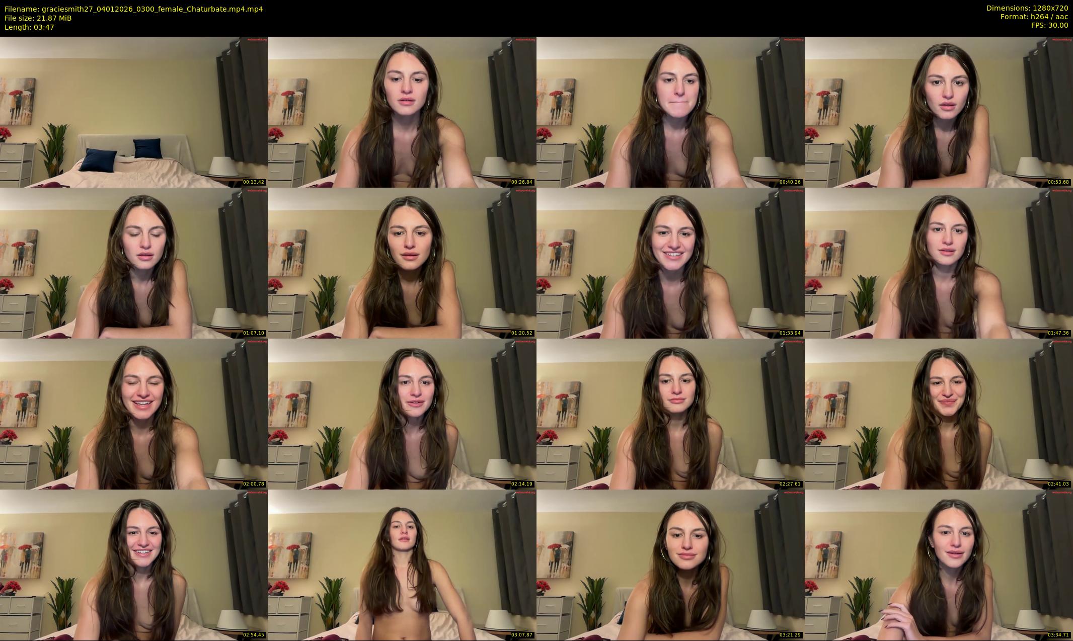 graciesmith27 — 4 minute Chaturbate female cam show recording, 720p, Jan 4, 2026