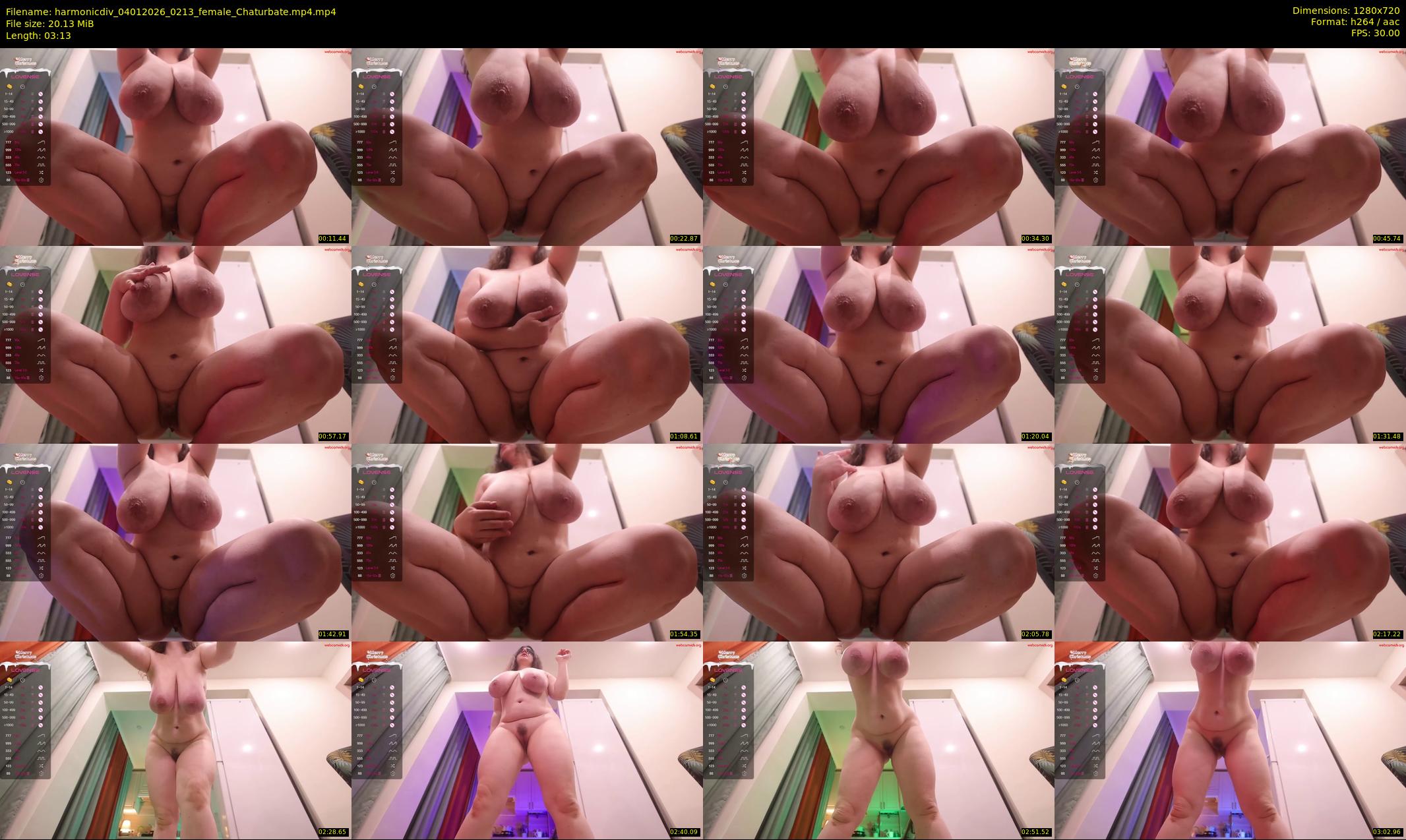 harmonicdiv — 4 minute Chaturbate female cam show recording, 720p, Jan 4, 2026