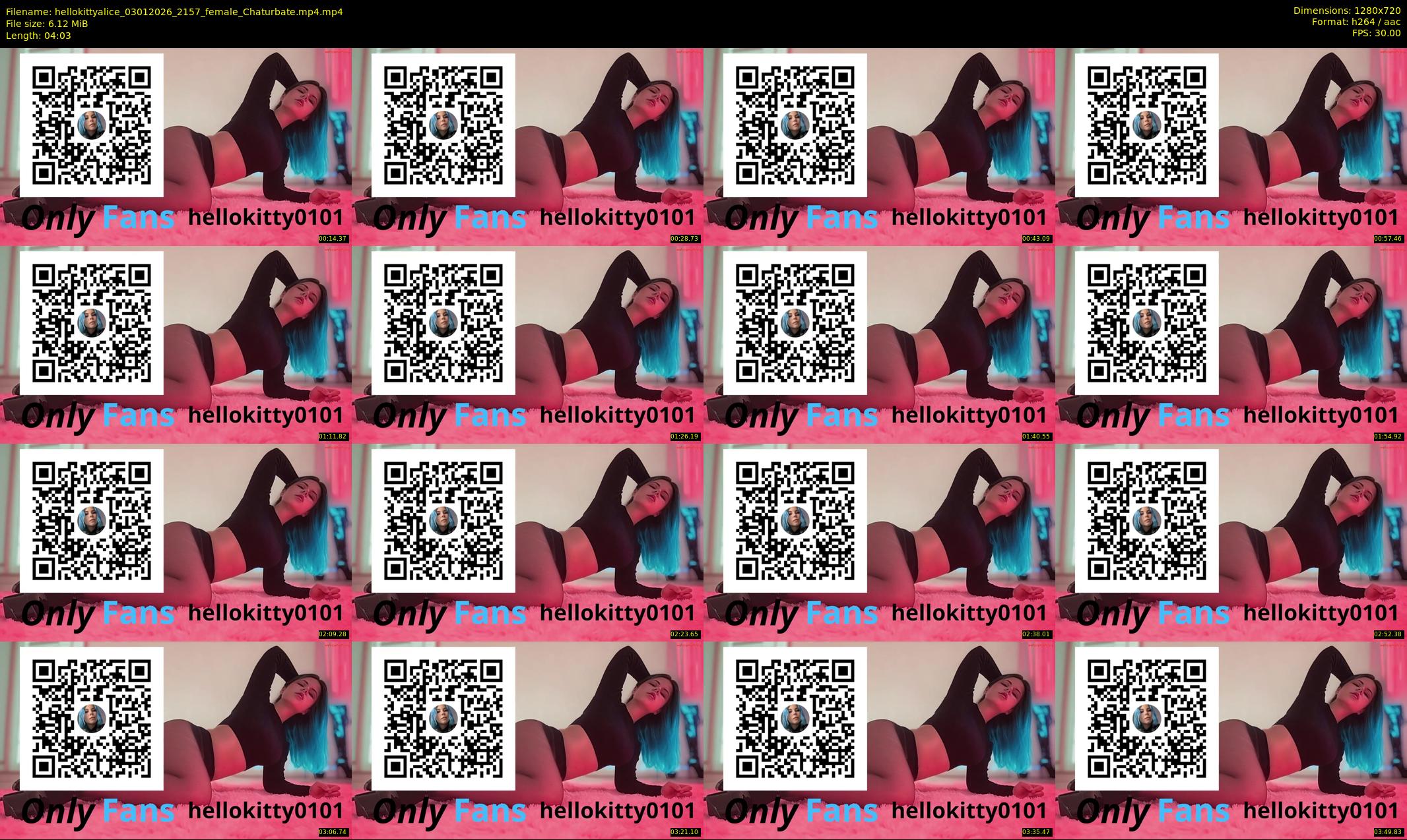 hellokittyalice — 5 minute Chaturbate female cam show recording, 720p, Jan 3, 2026