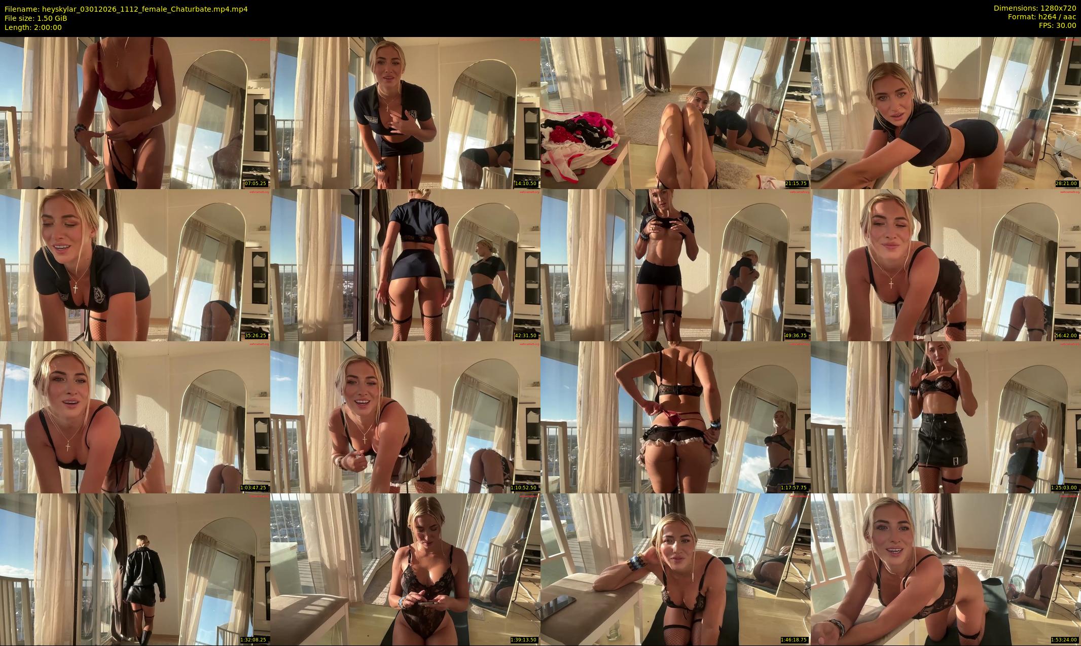 heyskylar — 120 minute Chaturbate female cam show recording, 720p, Jan 3, 2026