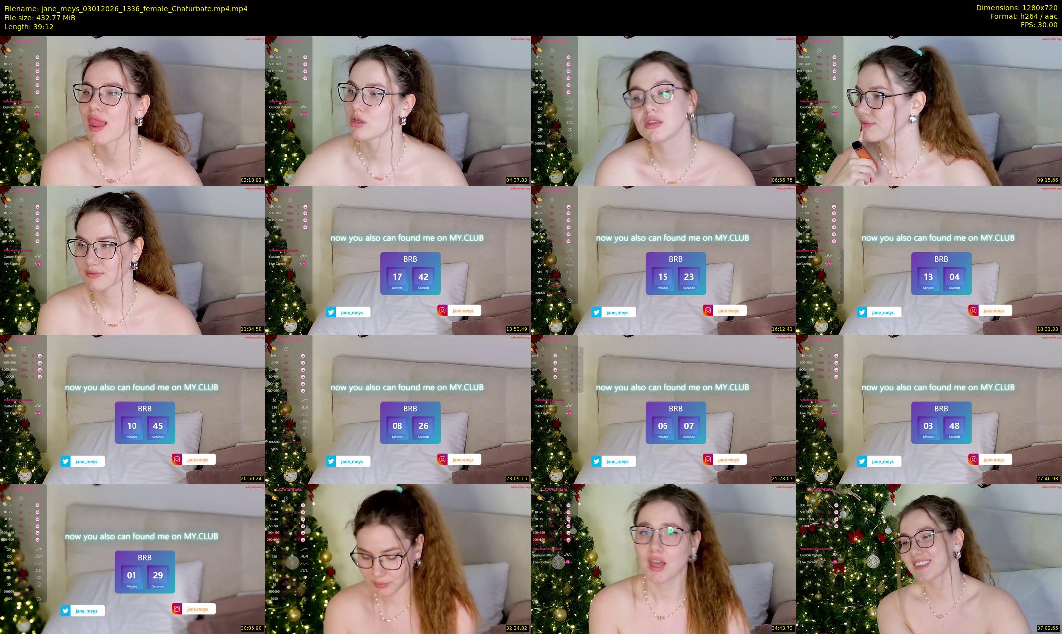 jane_meys — 40 minute Chaturbate female cam show recording, 720p, Jan 3, 2026