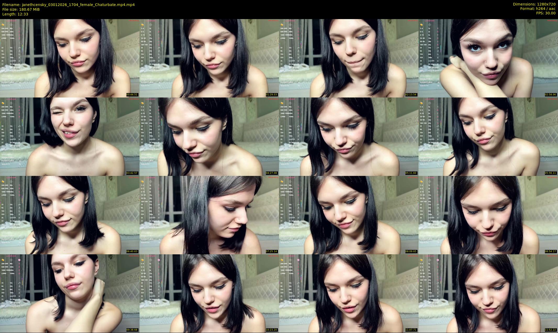 janethcensky — 13 minute Chaturbate female cam show recording, 720p, Jan 3, 2026
