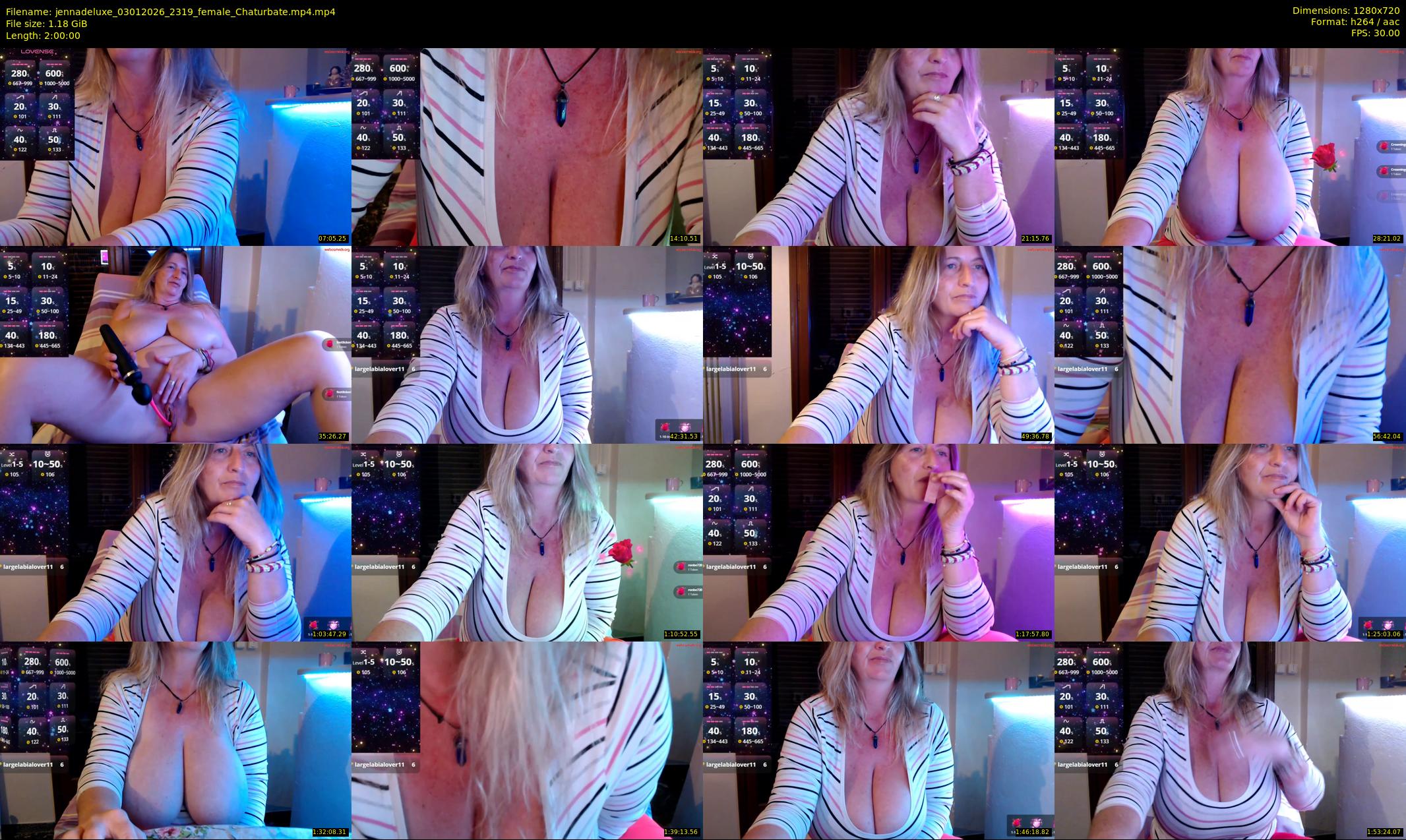 jennadeluxe — 120 minute Chaturbate female cam show recording, 720p, Jan 3, 2026