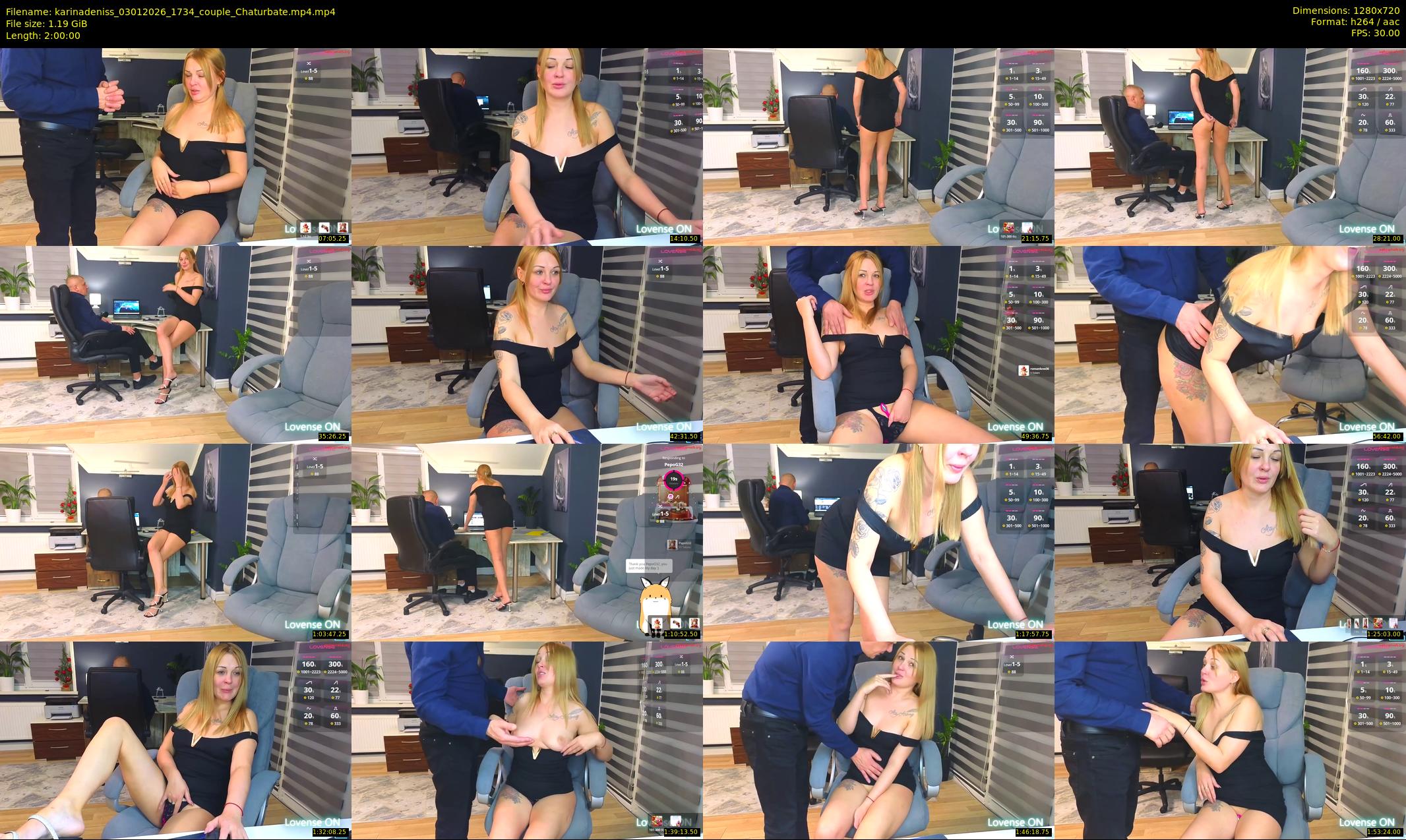 karinadeniss — 120 minute Chaturbate couple cam show recording, 720p, Jan 3, 2026