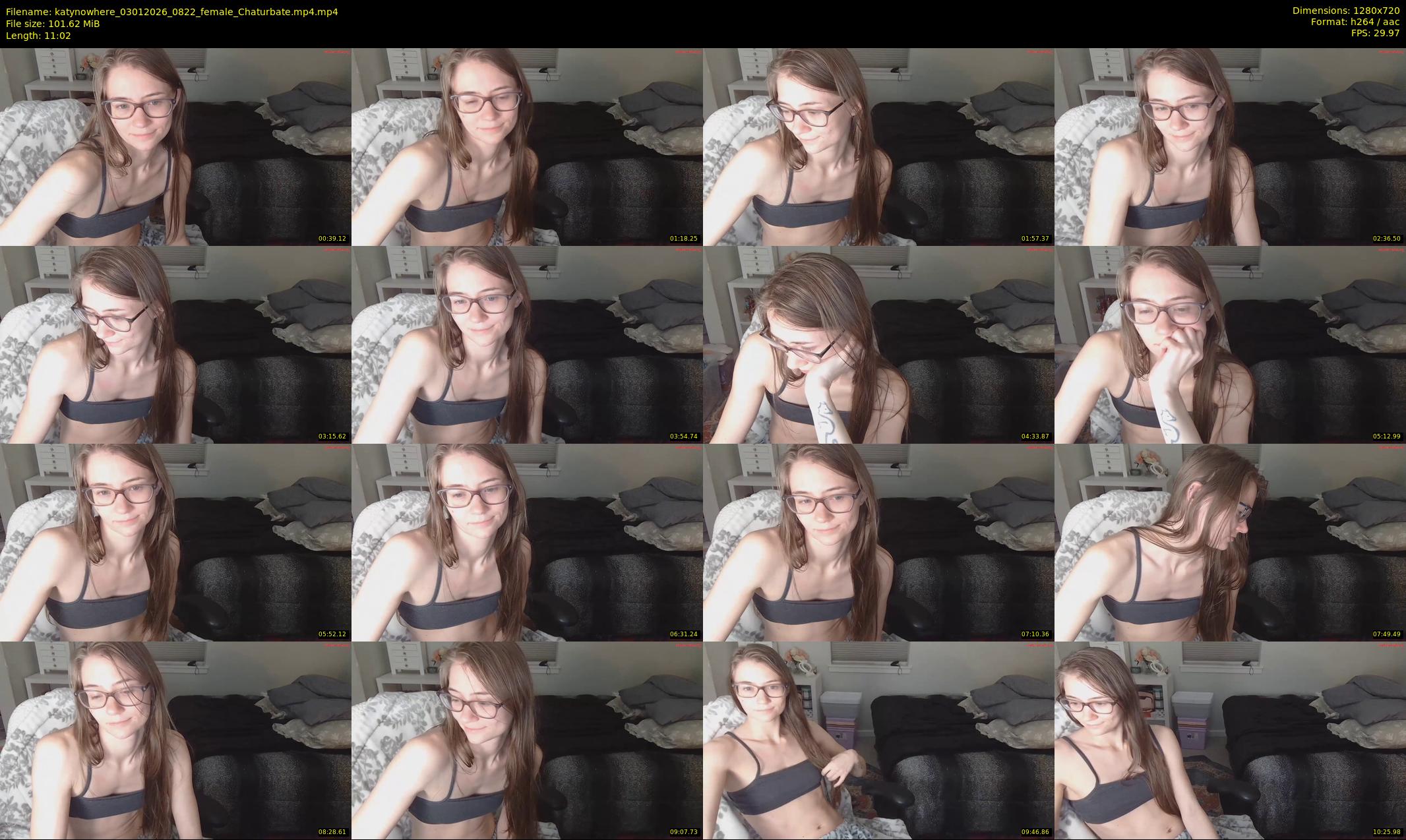 katynowhere — 12 minute Chaturbate female cam show recording, 720p, Jan 3, 2026