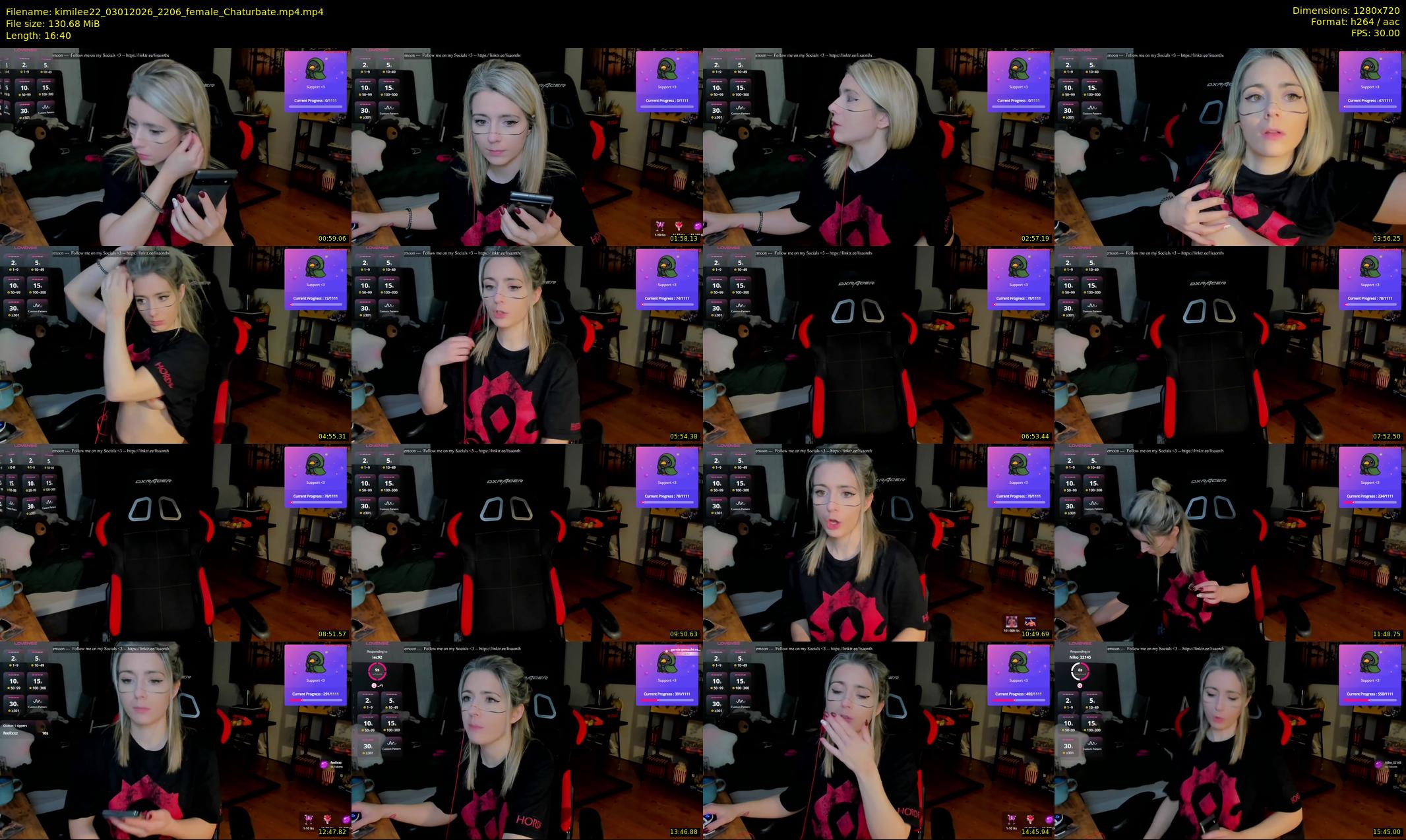 kimilee22 — 17 minute Chaturbate female cam show recording, 720p, Jan 3, 2026