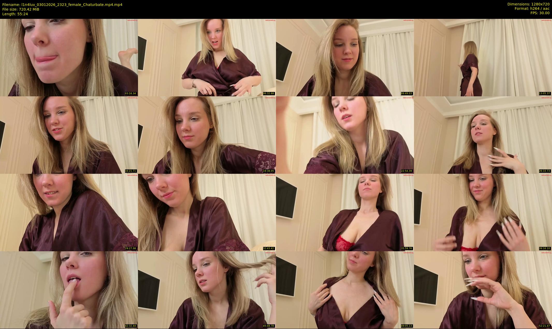 l1n4luv — 56 minute Chaturbate female cam show recording, 720p, Jan 3, 2026