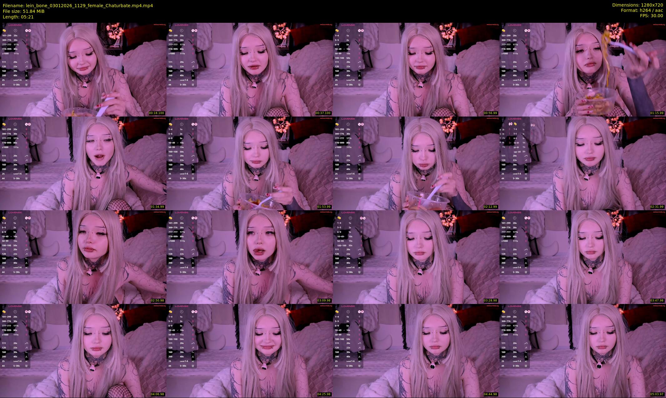 lein_bone — 6 minute Chaturbate female cam show recording, 720p, Jan 3, 2026