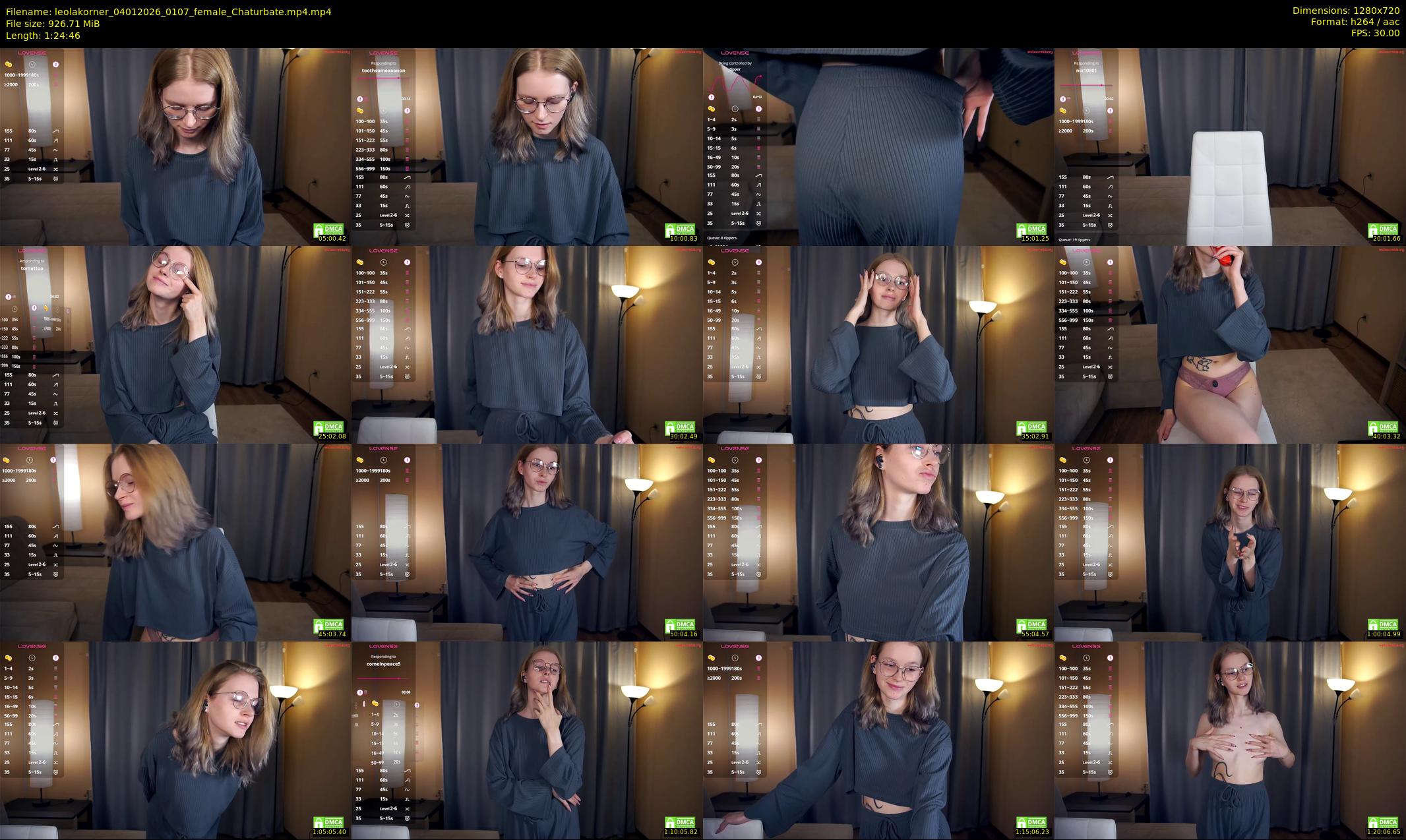 leolakorner — 85 minute Chaturbate female cam show recording, 720p, Jan 4, 2026