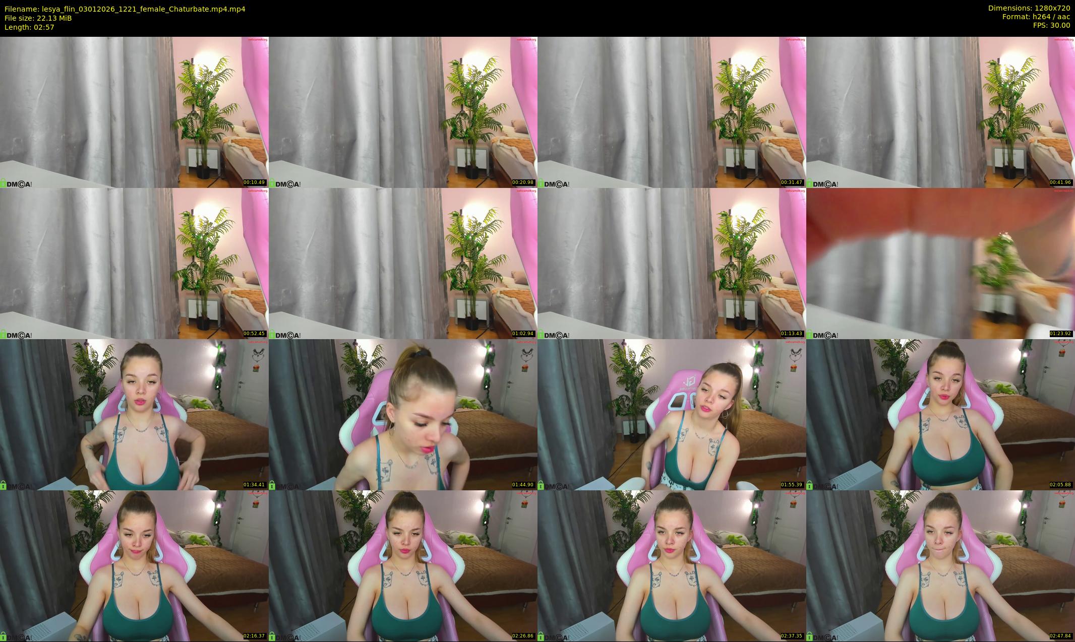 lesya_flin — 3 minute Chaturbate female cam show recording, 720p, Jan 3, 2026