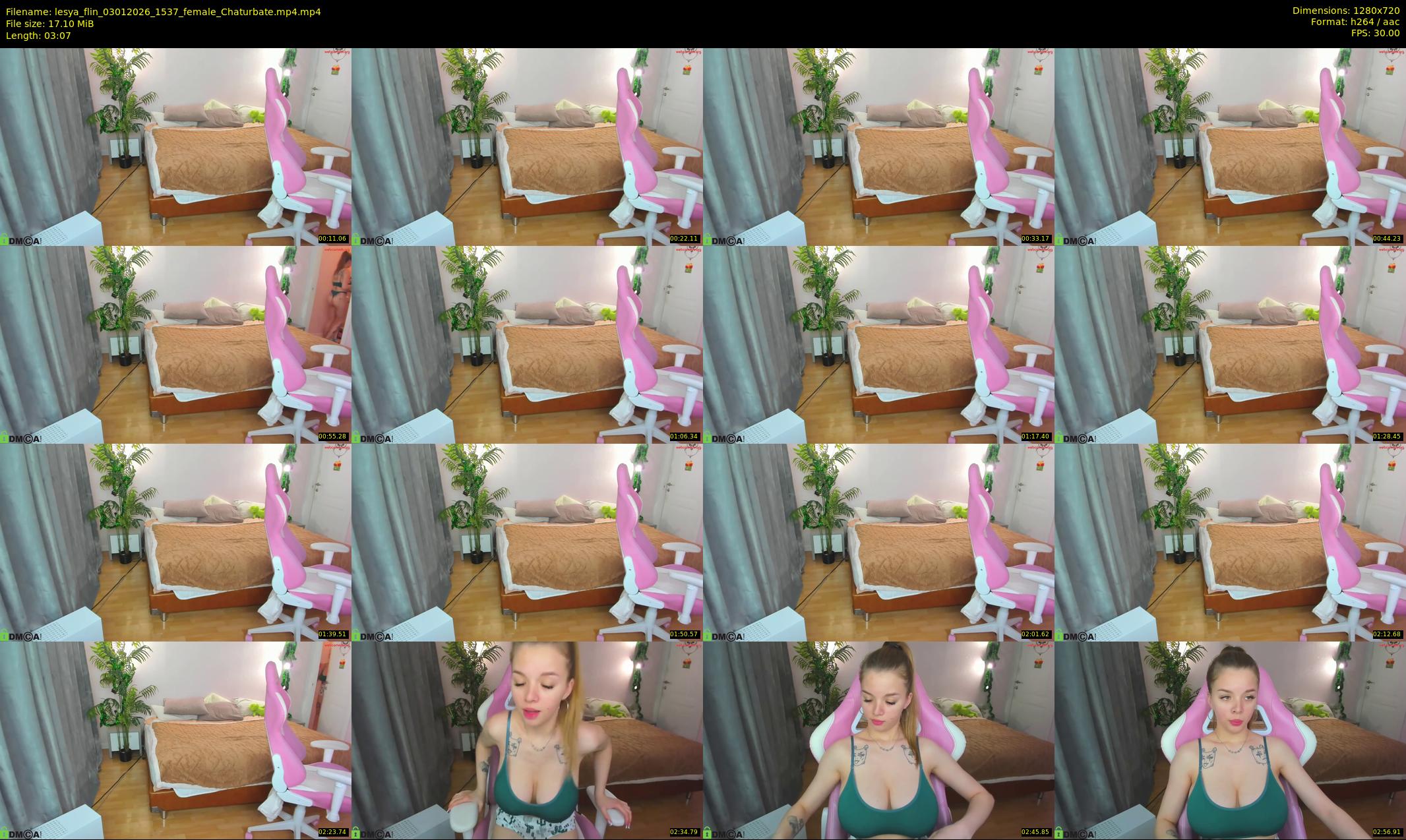 lesya_flin — 4 minute Chaturbate female cam show recording, 720p, Jan 3, 2026