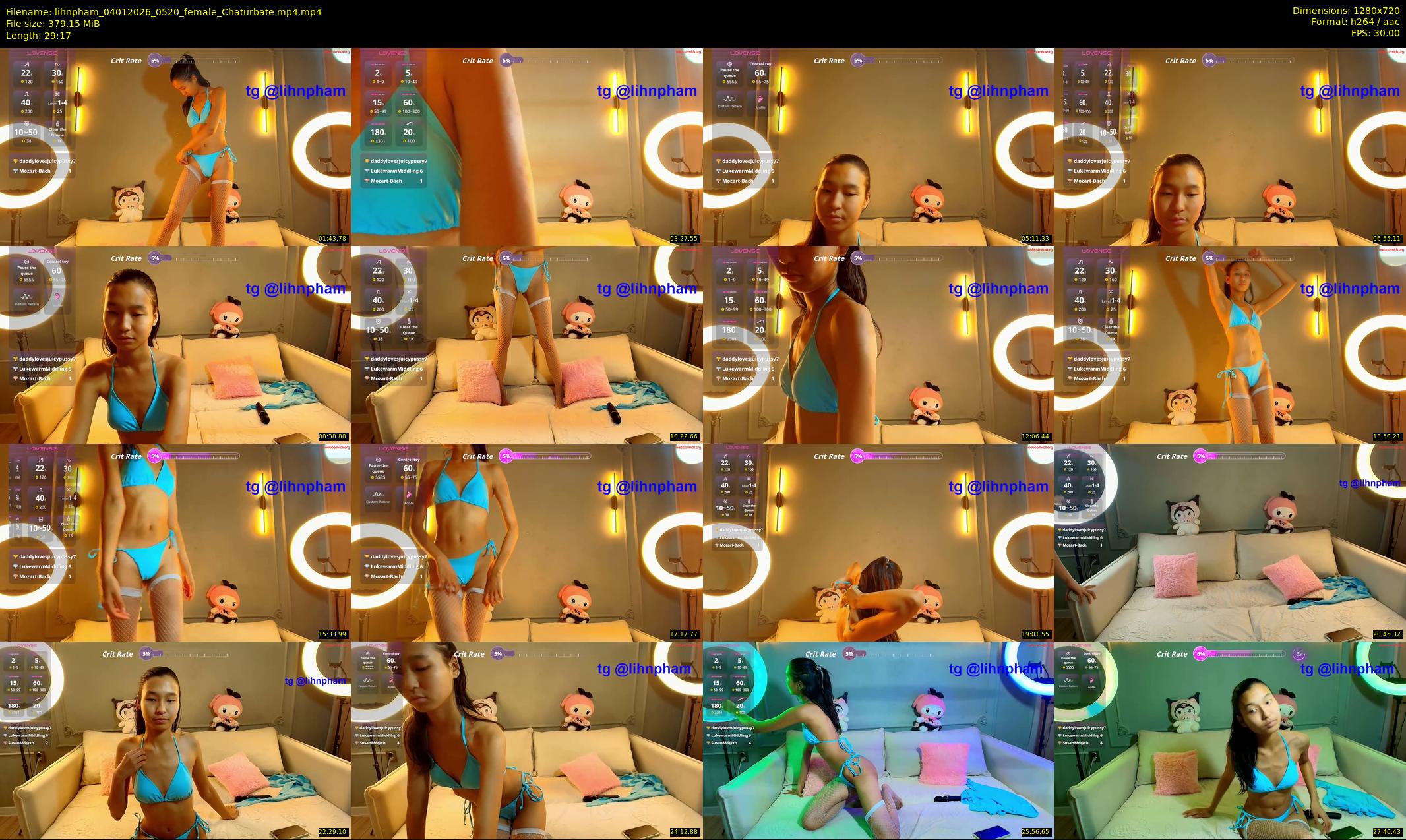 lihnpham — 30 minute Chaturbate female cam show recording, 720p, Jan 4, 2026