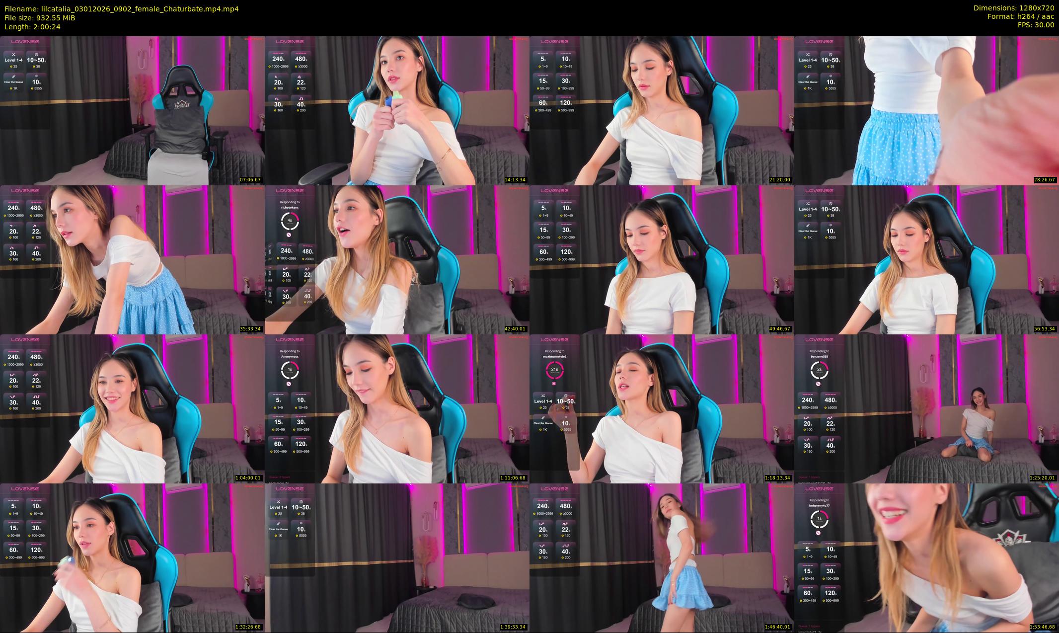 lilcatalia — 121 minute Chaturbate female cam show recording, 720p, Jan 3, 2026