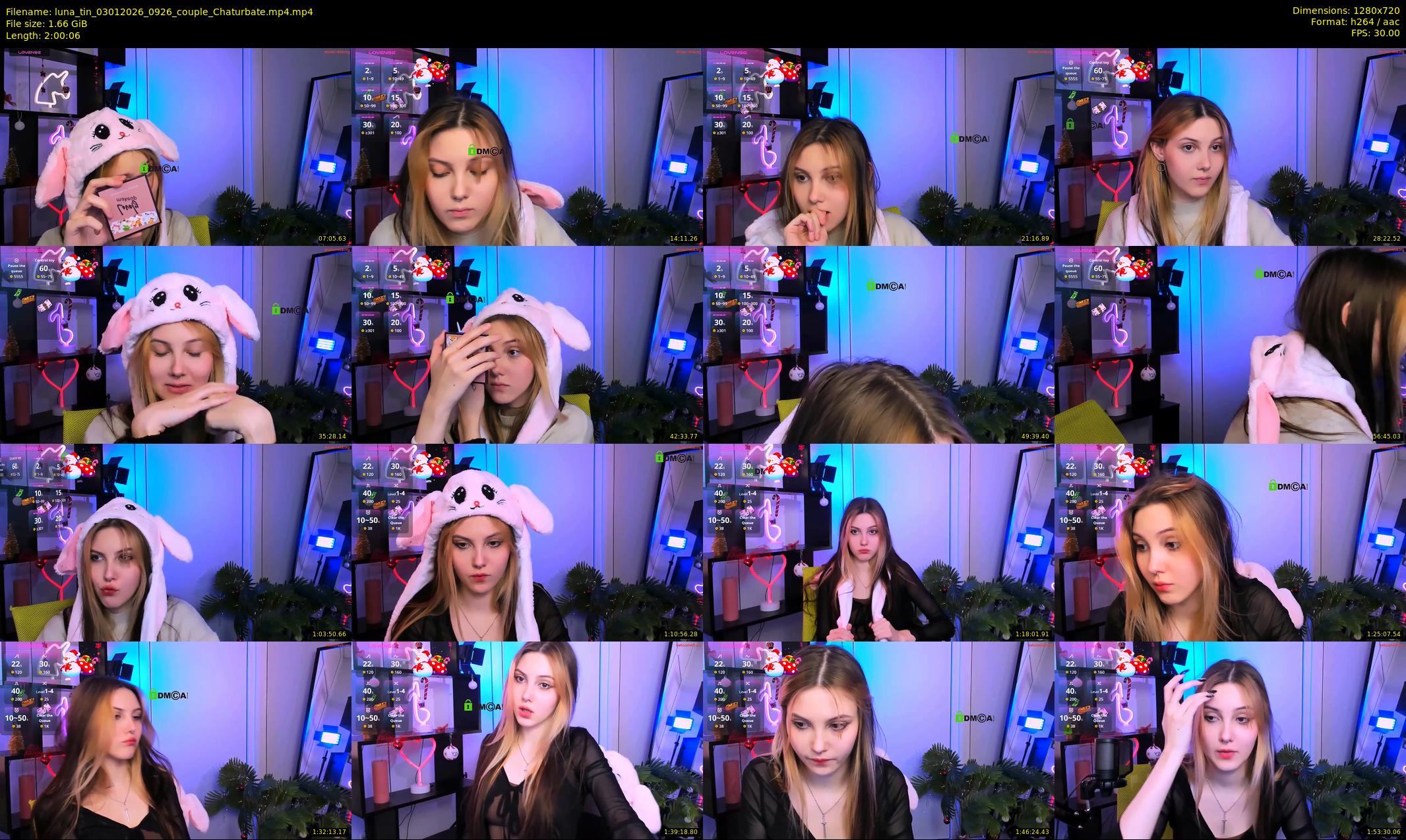 luna_tin — 121 minute Chaturbate couple cam show recording, 720p, Jan 3, 2026