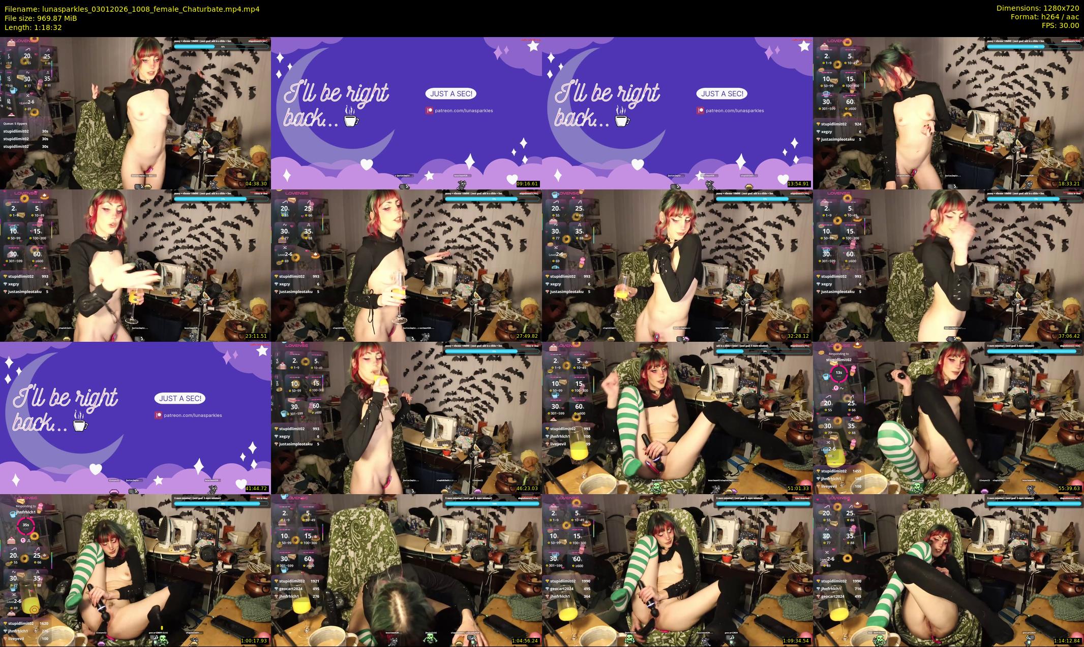 lunasparkles — 79 minute Chaturbate female cam show recording, 720p, Jan 3, 2026