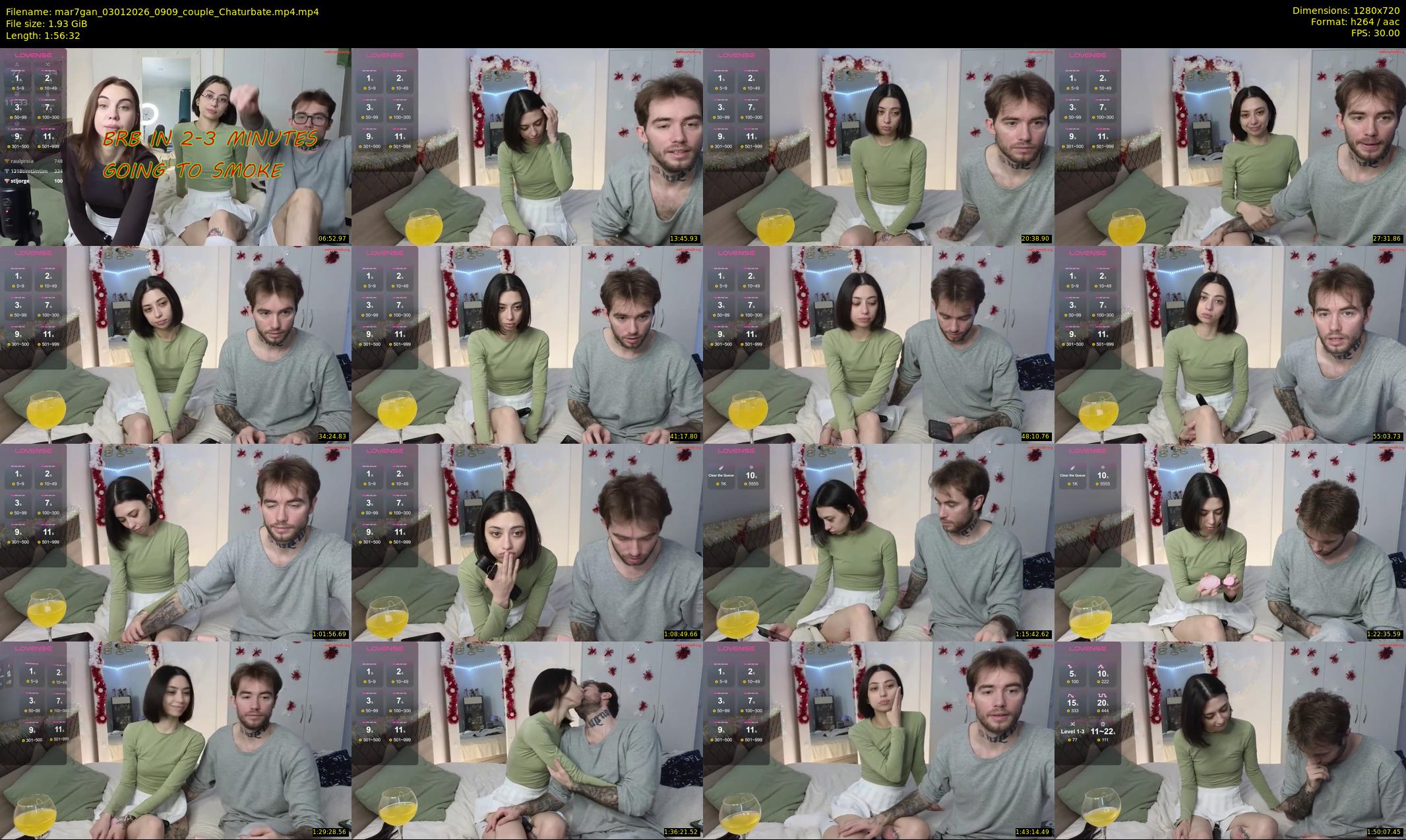 mar7gan — 117 minute Chaturbate couple cam show recording, 720p, Jan 3, 2026