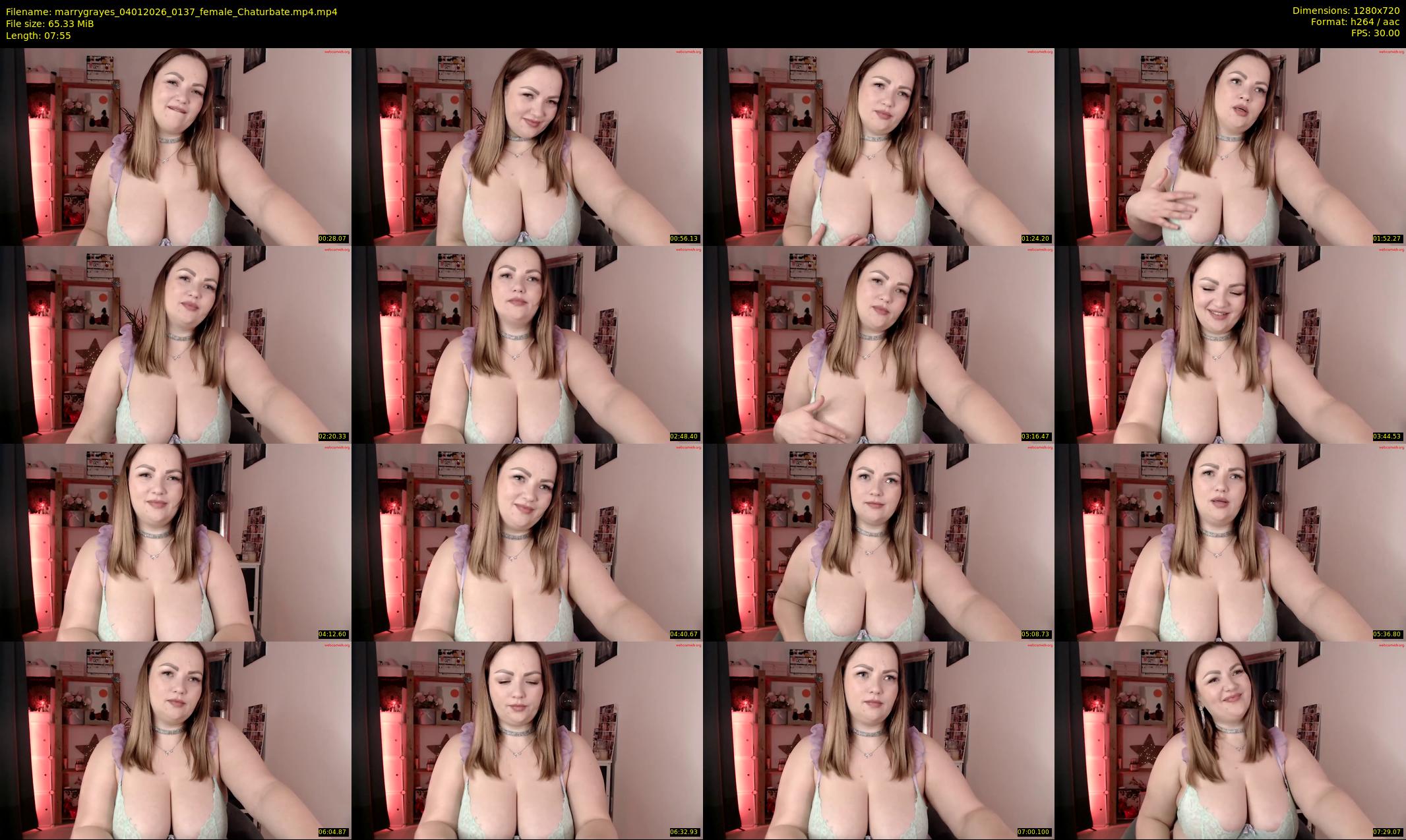 marrygrayes — 8 minute Chaturbate female cam show recording, 720p, Jan 4, 2026