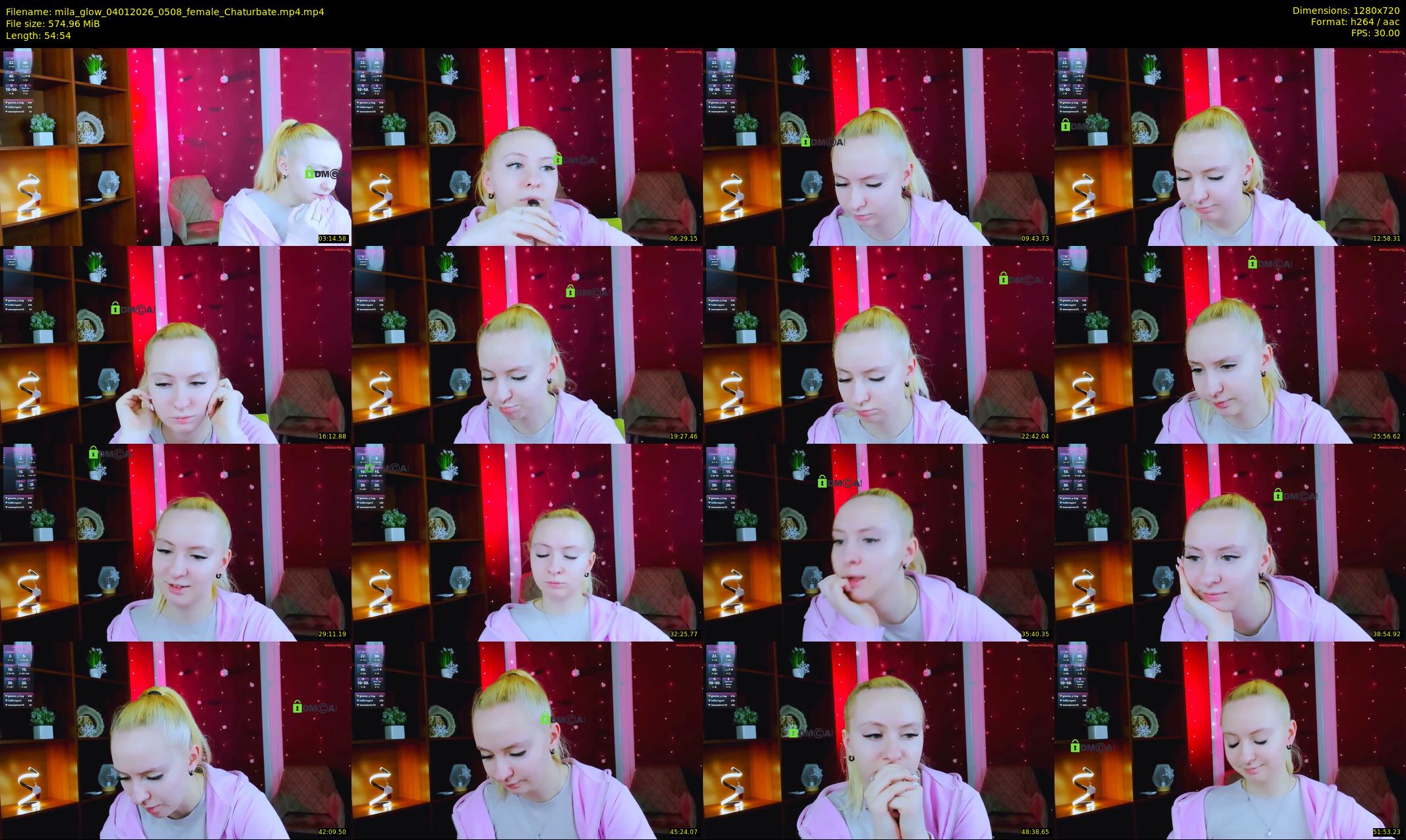 mila_glow — 55 minute Chaturbate female cam show recording, 720p, Jan 4, 2026