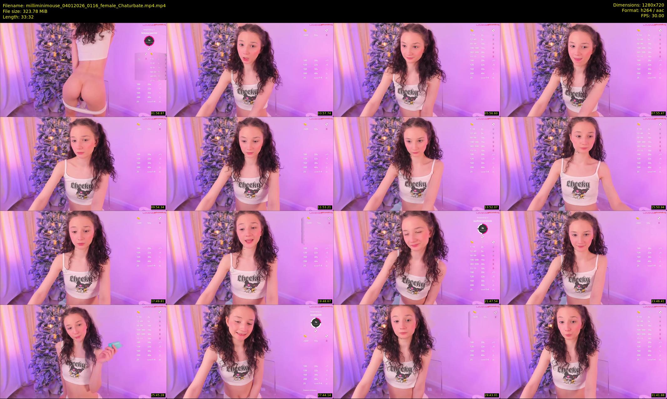 milliminimouse — 34 minute Chaturbate female cam show recording, 720p, Jan 4, 2026