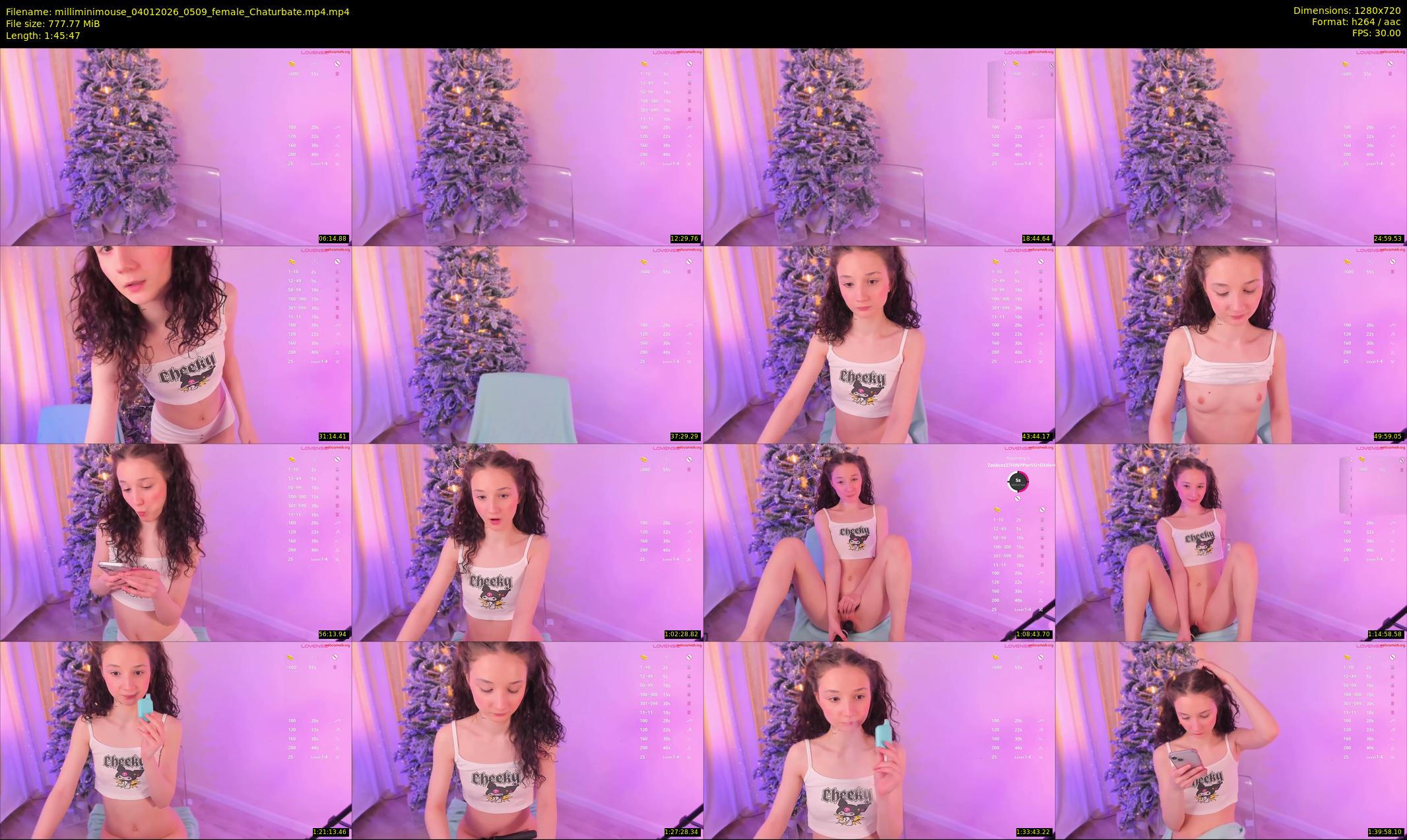milliminimouse — 106 minute Chaturbate female cam show recording, 720p, Jan 4, 2026