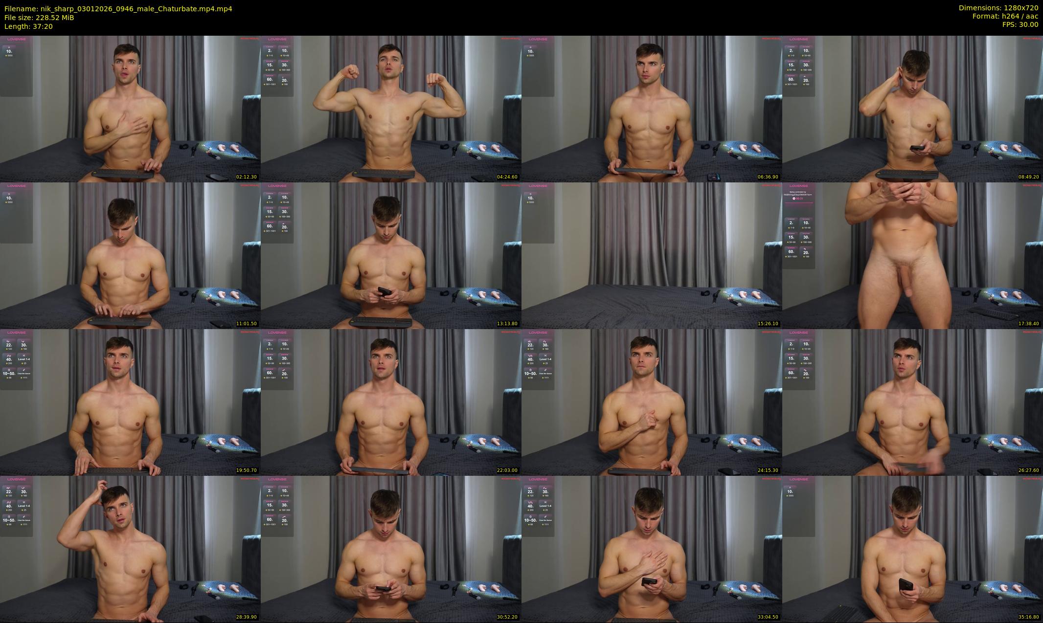 nik_sharp — 38 minute Chaturbate male cam show recording, 720p, Jan 3, 2026