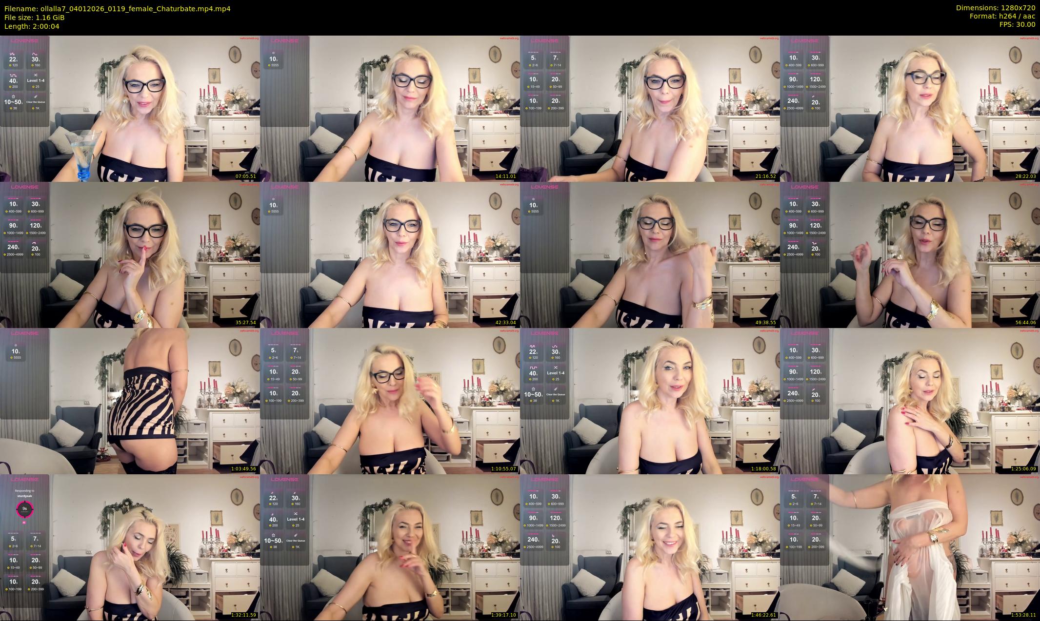ollalla7 — 121 minute Chaturbate female cam show recording, 720p, Jan 4, 2026