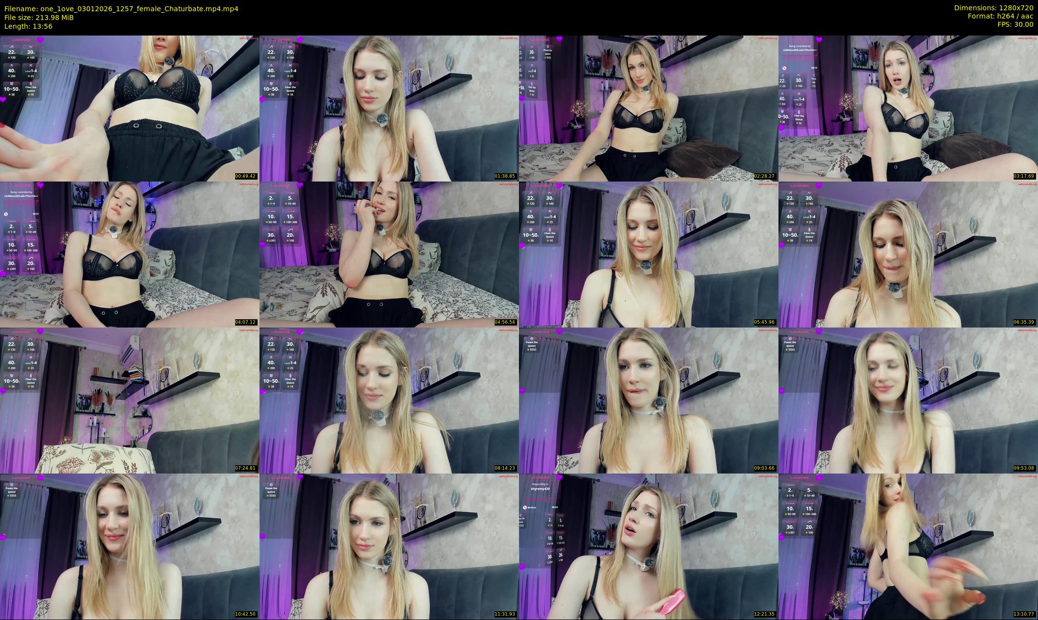 one_1ove — 14 minute Chaturbate female cam show recording, 720p, Jan 3, 2026