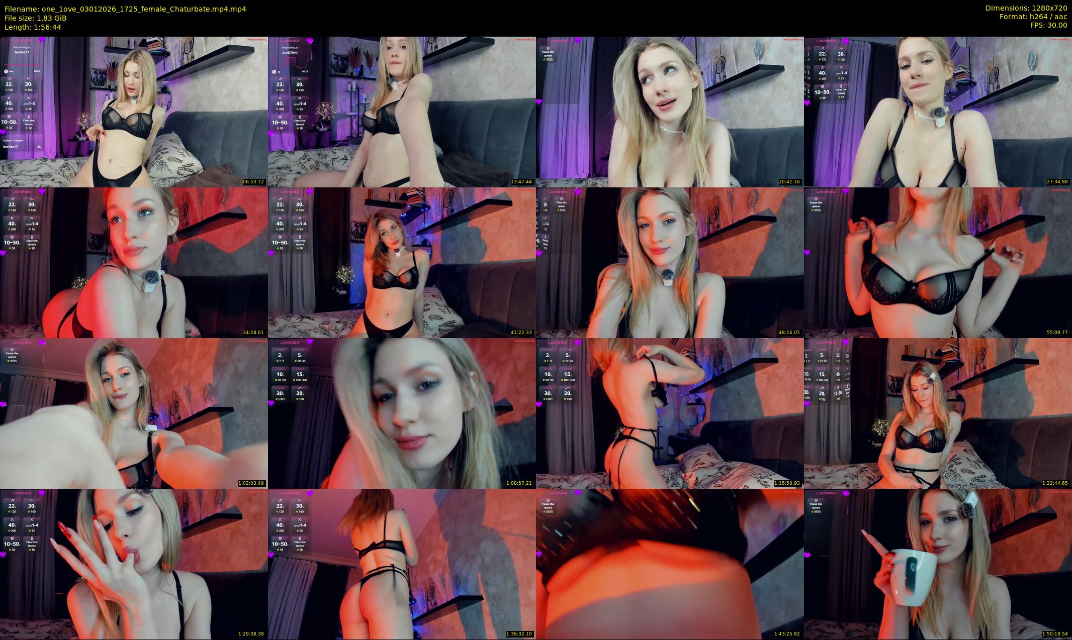 one_1ove — 117 minute Chaturbate female cam show recording, 720p, Jan 3, 2026