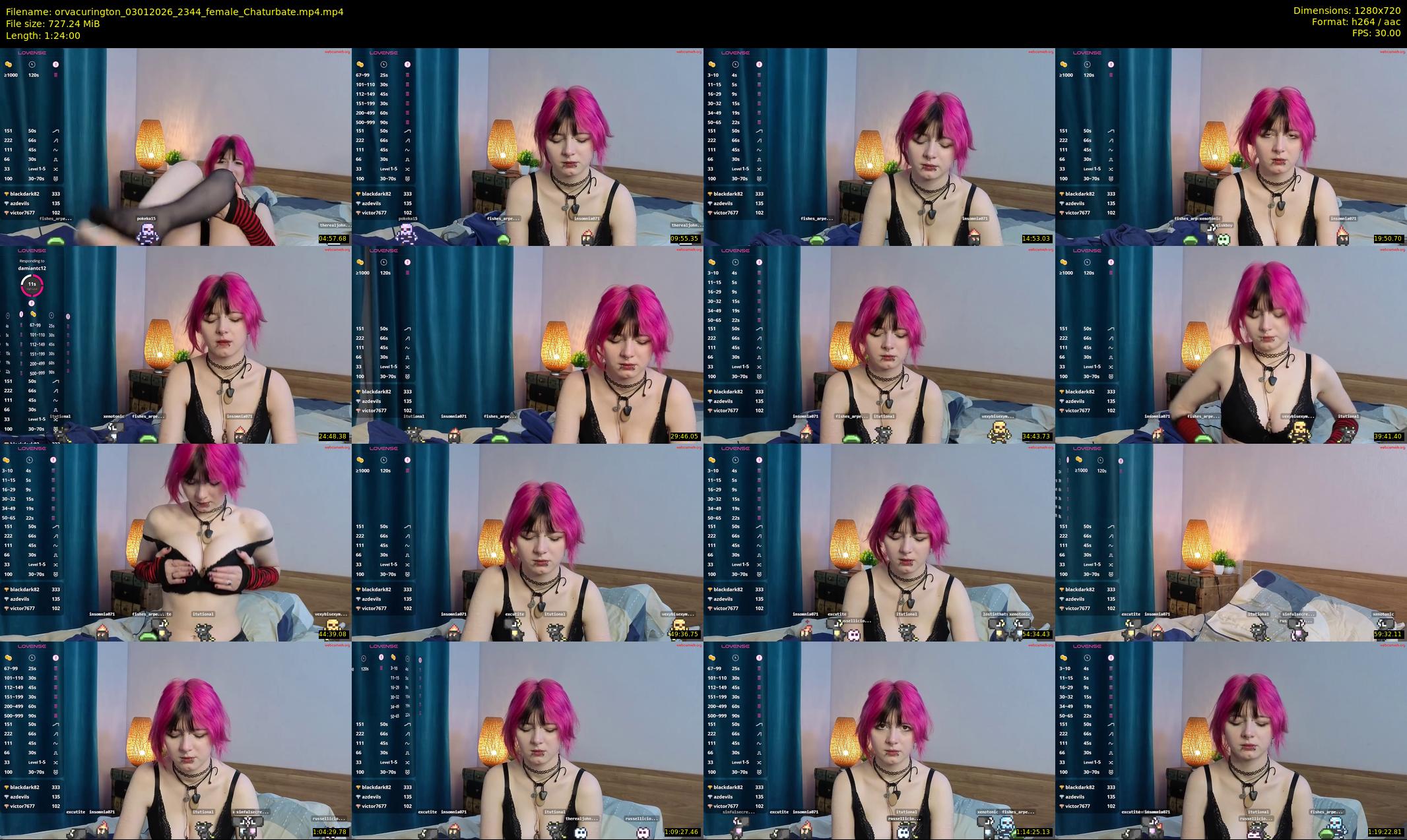 orvacurington — 84 minute Chaturbate female cam show recording, 720p, Jan 3, 2026