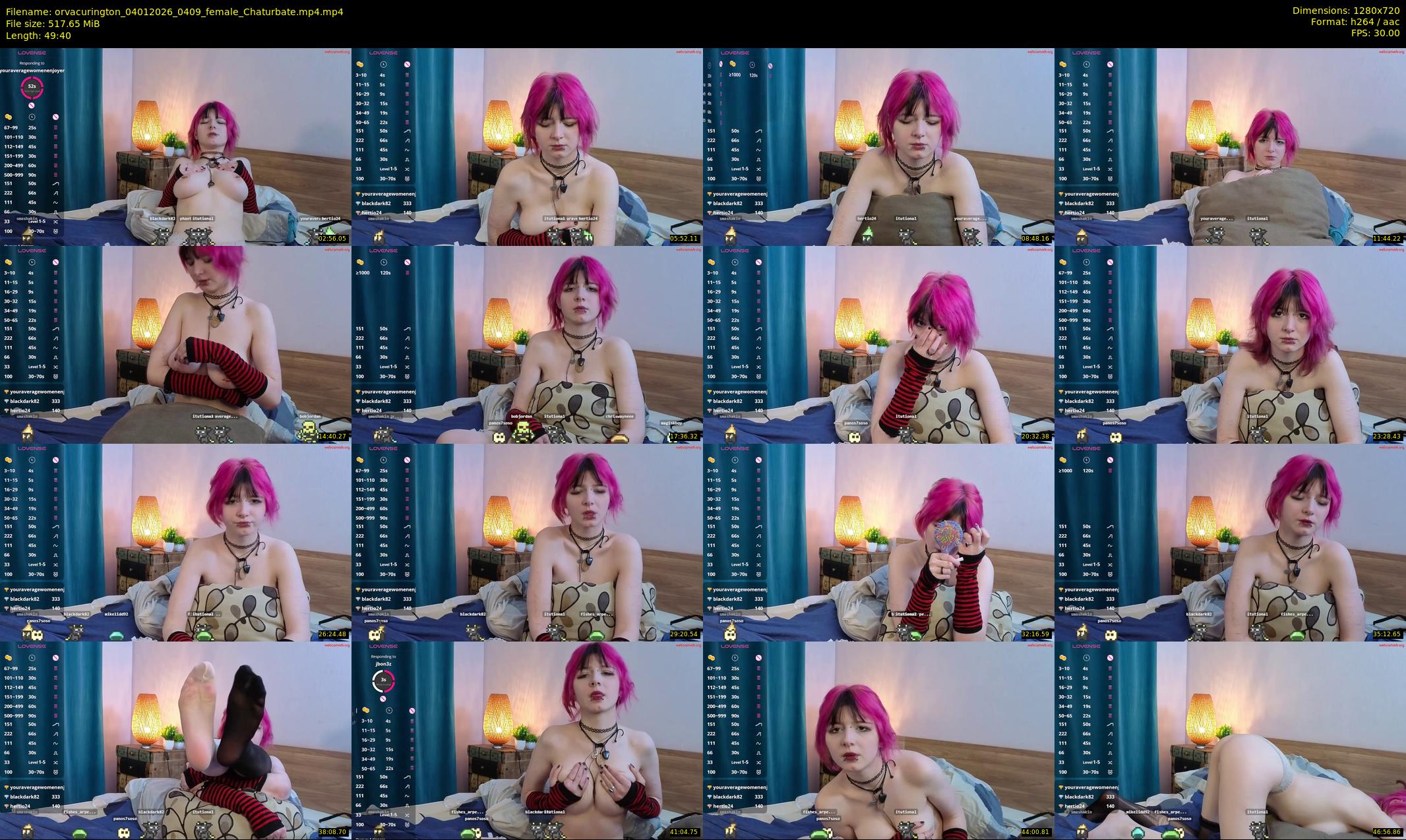 orvacurington — 50 minute Chaturbate female cam show recording, 720p, Jan 4, 2026