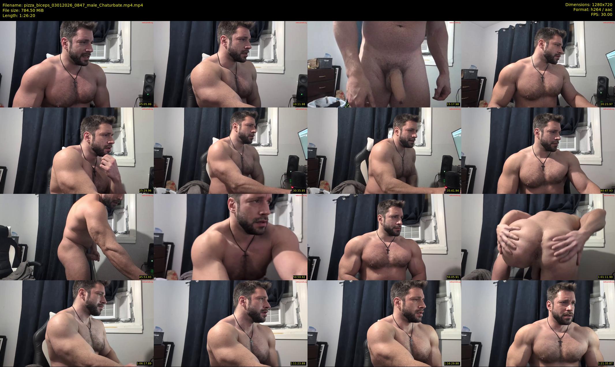 pizza_biceps — 87 minute Chaturbate male cam show recording, 720p, Jan 3, 2026