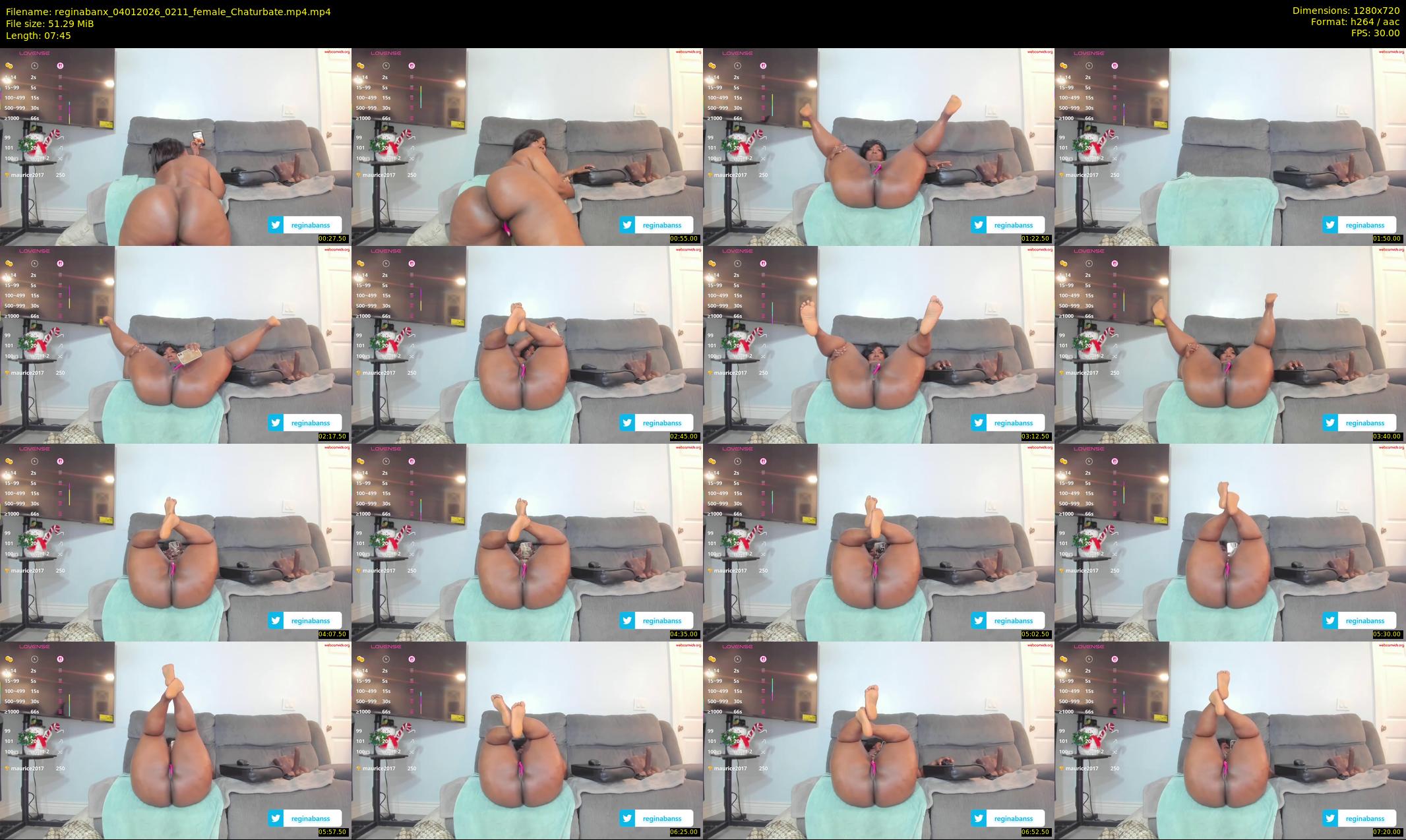 reginabanx — 8 minute Chaturbate female cam show recording, 720p, Jan 4, 2026