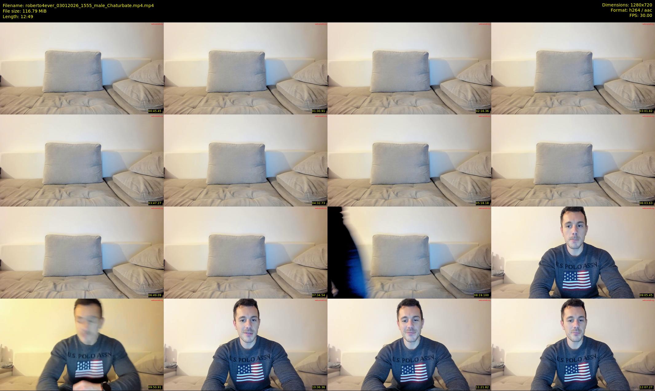 roberto4ever — 13 minute Chaturbate male cam show recording, 720p, Jan 3, 2026