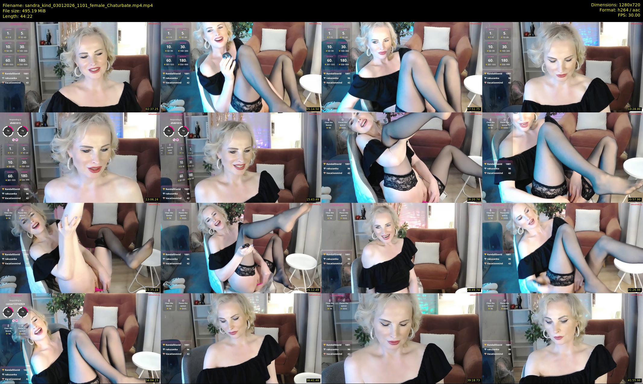 sandra_kind — 45 minute Chaturbate female cam show recording, 720p, Jan 3, 2026