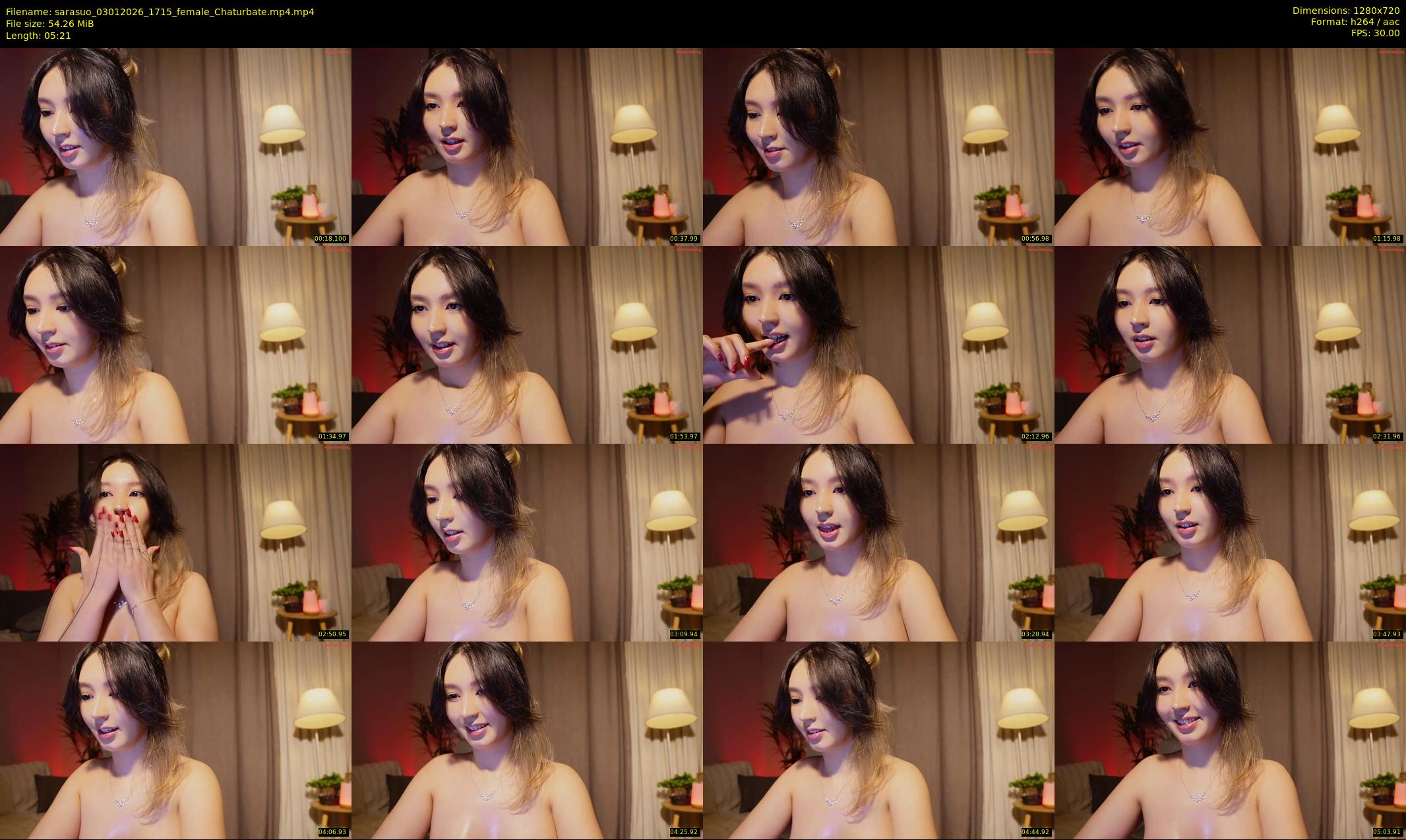 sarasuo — 6 minute Chaturbate female cam show recording, 720p, Jan 3, 2026