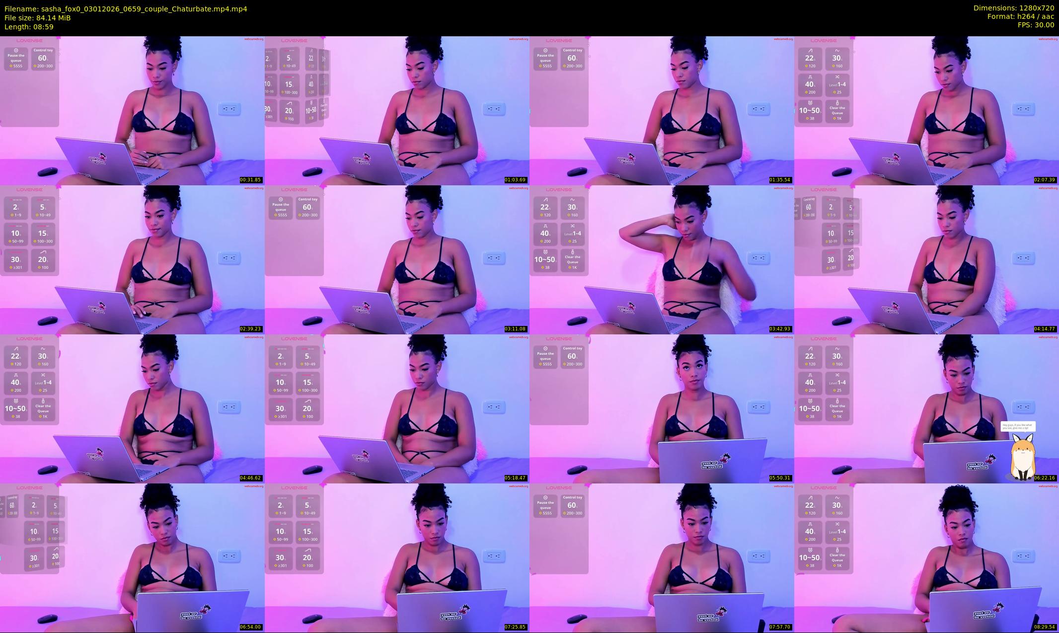 sasha_fox0 — 9 minute Chaturbate couple cam show recording, 720p, Jan 3, 2026