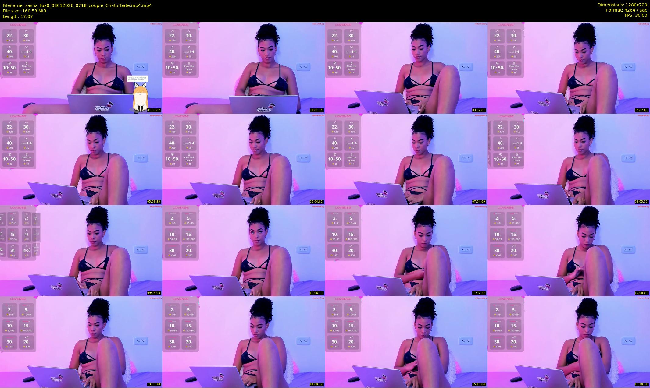 sasha_fox0 — 18 minute Chaturbate couple cam show recording, 720p, Jan 3, 2026