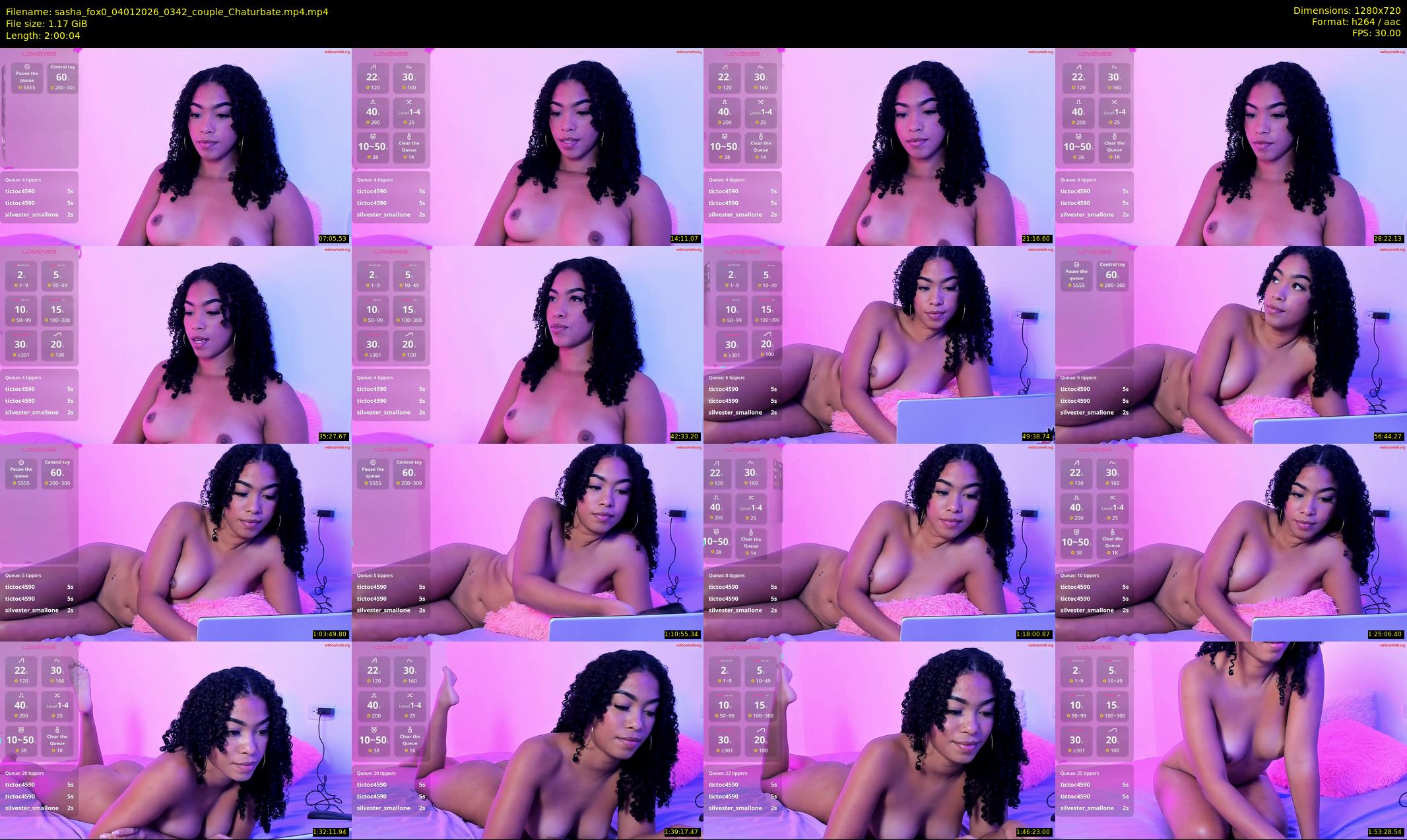 sasha_fox0 — 121 minute Chaturbate couple cam show recording, 720p, Jan 4, 2026